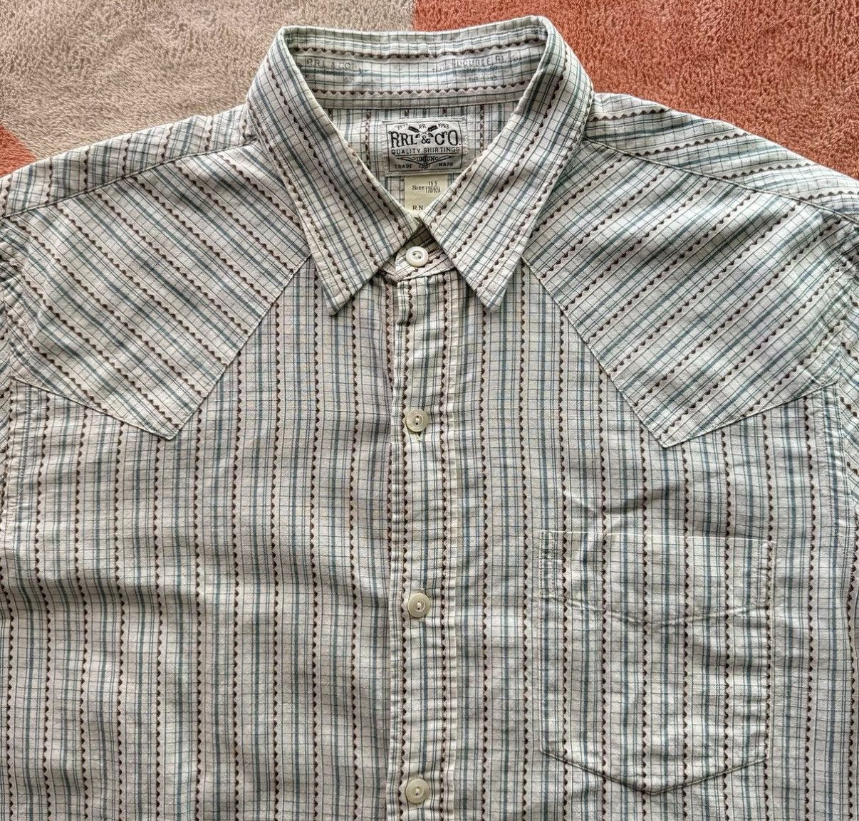 RRL Ralph Lauren RRL Ralph Lauren Double RL Pinstripe Shirt K22 Size US M / EU 48-50 / 2 - 2 Thumbnail