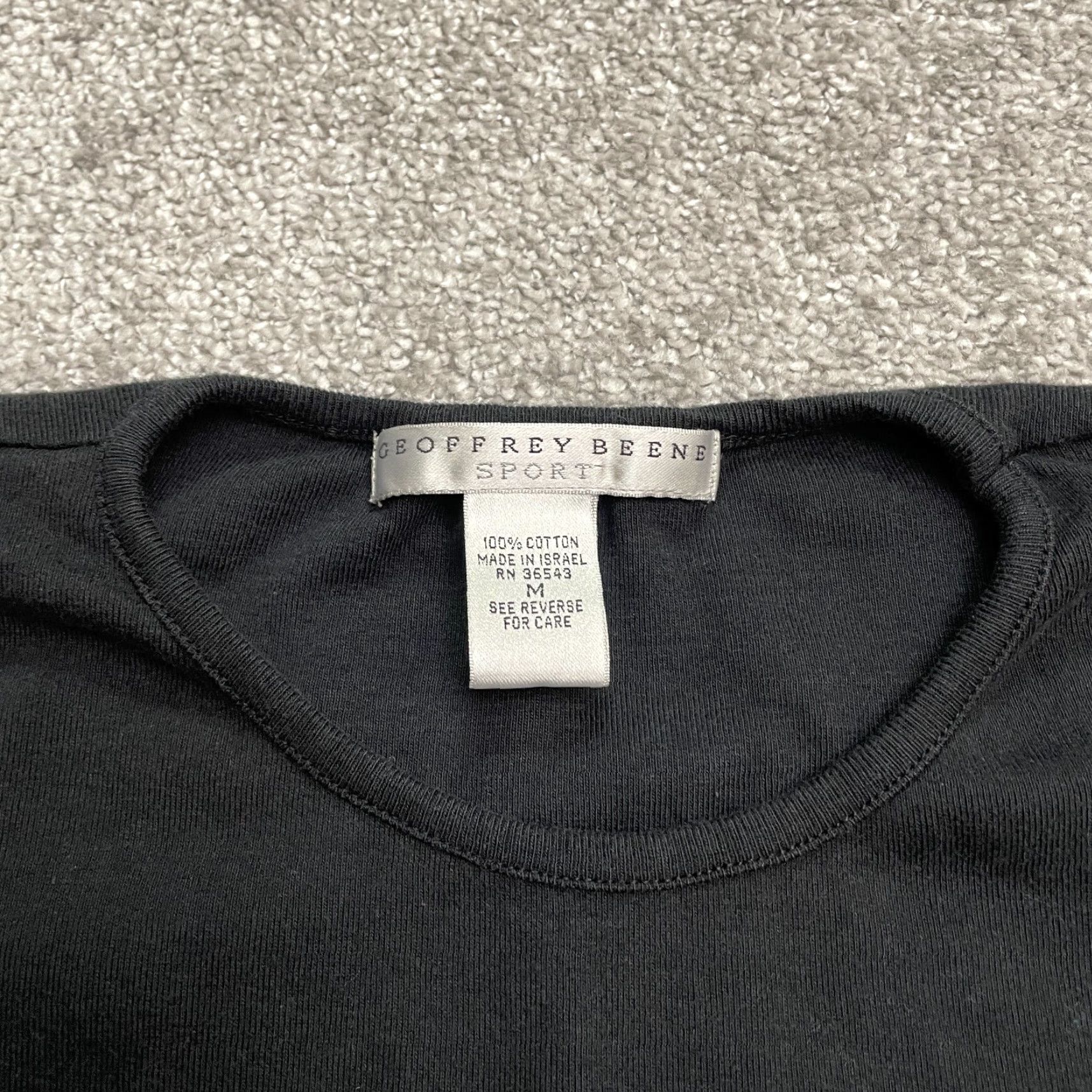 Geoffrey Beene Geoffrey Beene Basic T-Shirt Womens M Black Short Sleeve Crew Neck Cotton Size M / US 6-8 / IT 42-44 - 5 Thumbnail