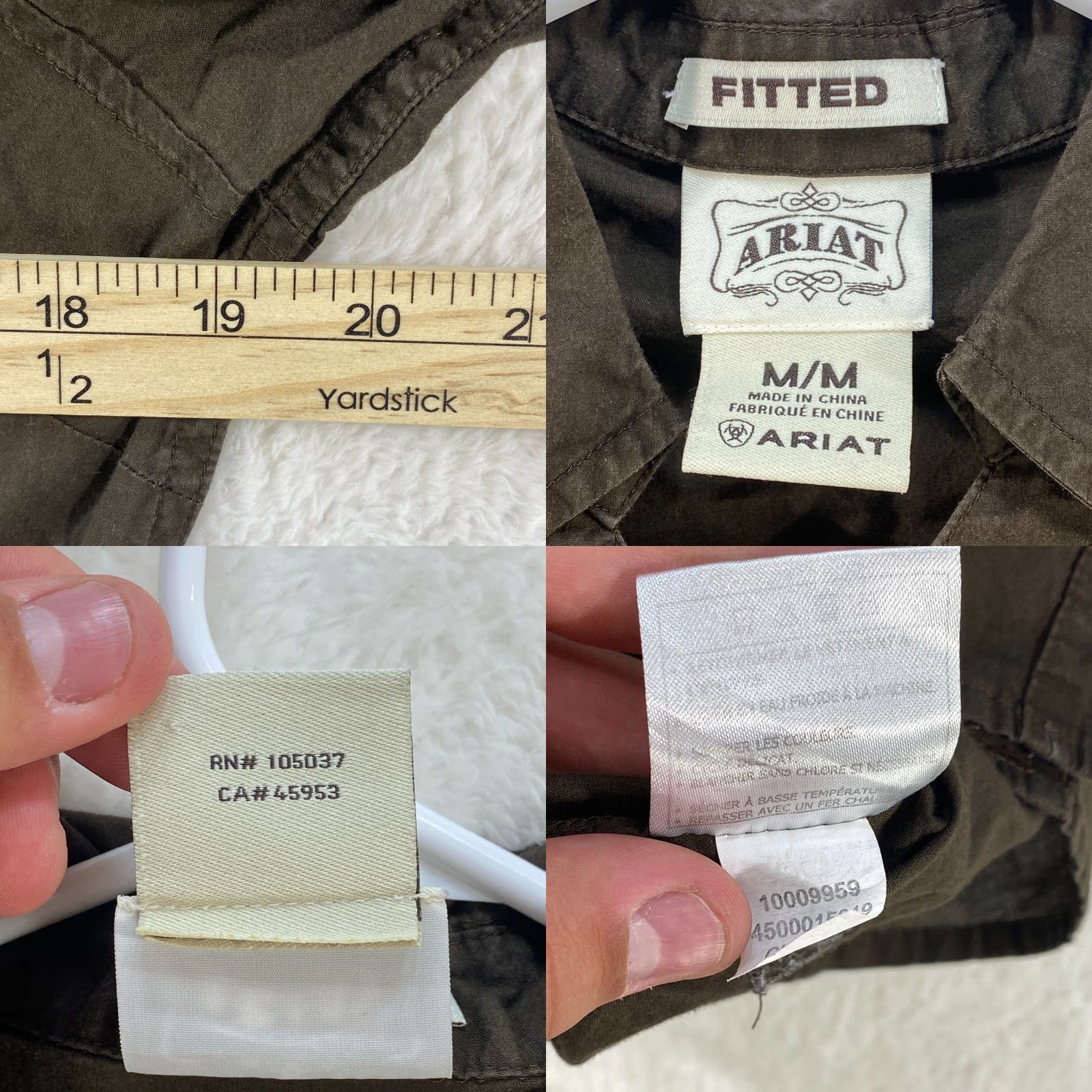 Ariat VINTAGE Ariat Womens Medium Western Cowgirl Shirt Embroidered Flowers Pearl Snap Brown Size M / US 6-8 / IT 42-44 - 8 Thumbnail