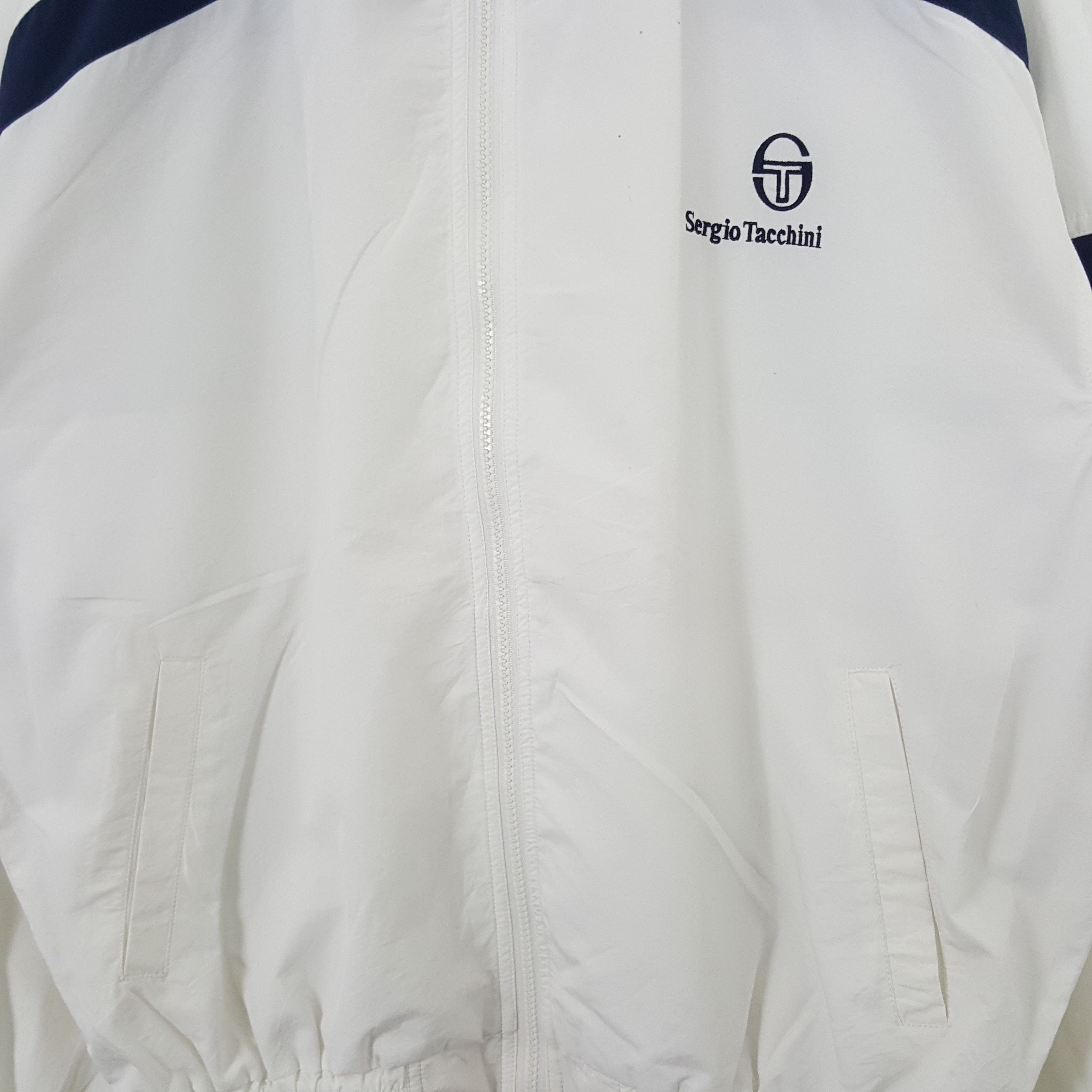 Sergio Tacchini × Vintage Vintage Sergio Tacchini Sports Style Windbreaker Jacket Size US XL / EU 56 / 4 - 2 Thumbnail