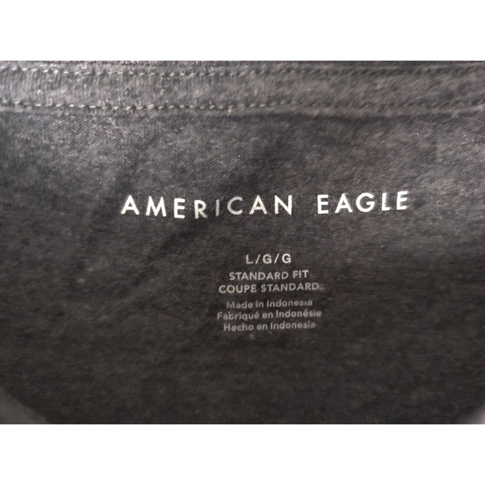 American Eagle Outfitters American Eagle Shirt Adult Mens Large Dark Gray Spell Out Size US L / EU 52-54 / 3 - 5 Thumbnail