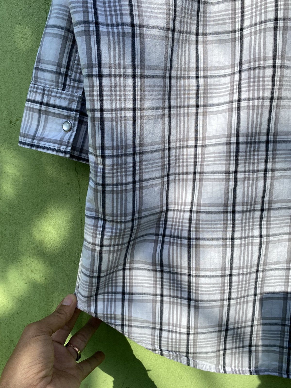 semanticdesign Semantic Design Vintage Western Plaid Snap Embroidery Detail Size US L / EU 52-54 / 3 - 15 Thumbnail