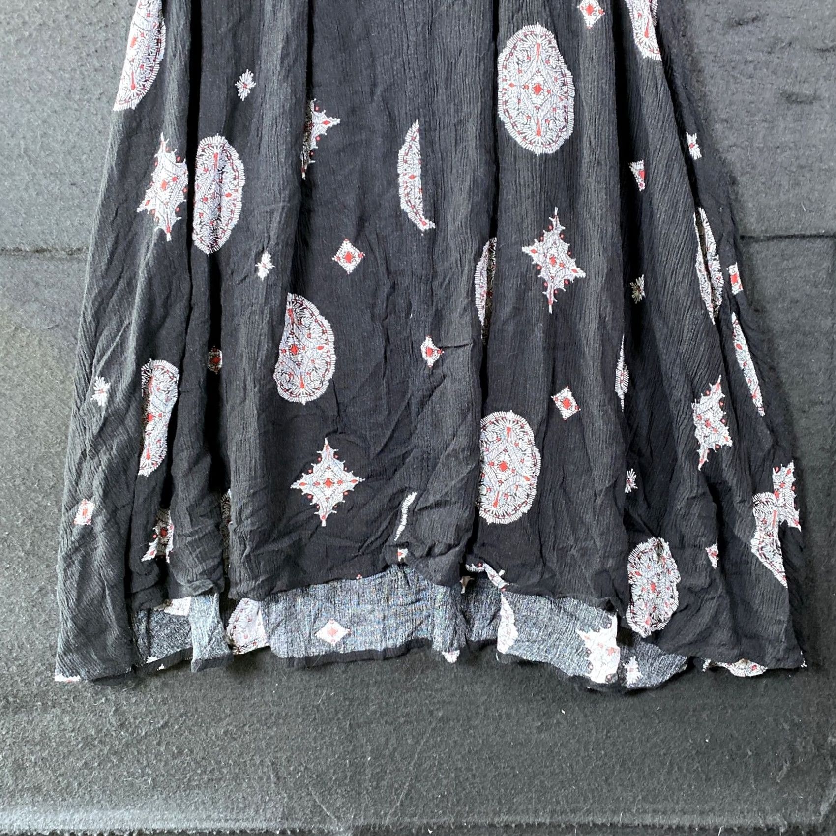 Free People Free People Womens Dress Black Medallion Print Tree Tent Stretch XS Sleeveless V-Neck Shift Kned Length Geometric Boho Western normcore Ladies XS Size XS / US 0-2 / IT 36-38 - 4 Thumbnail