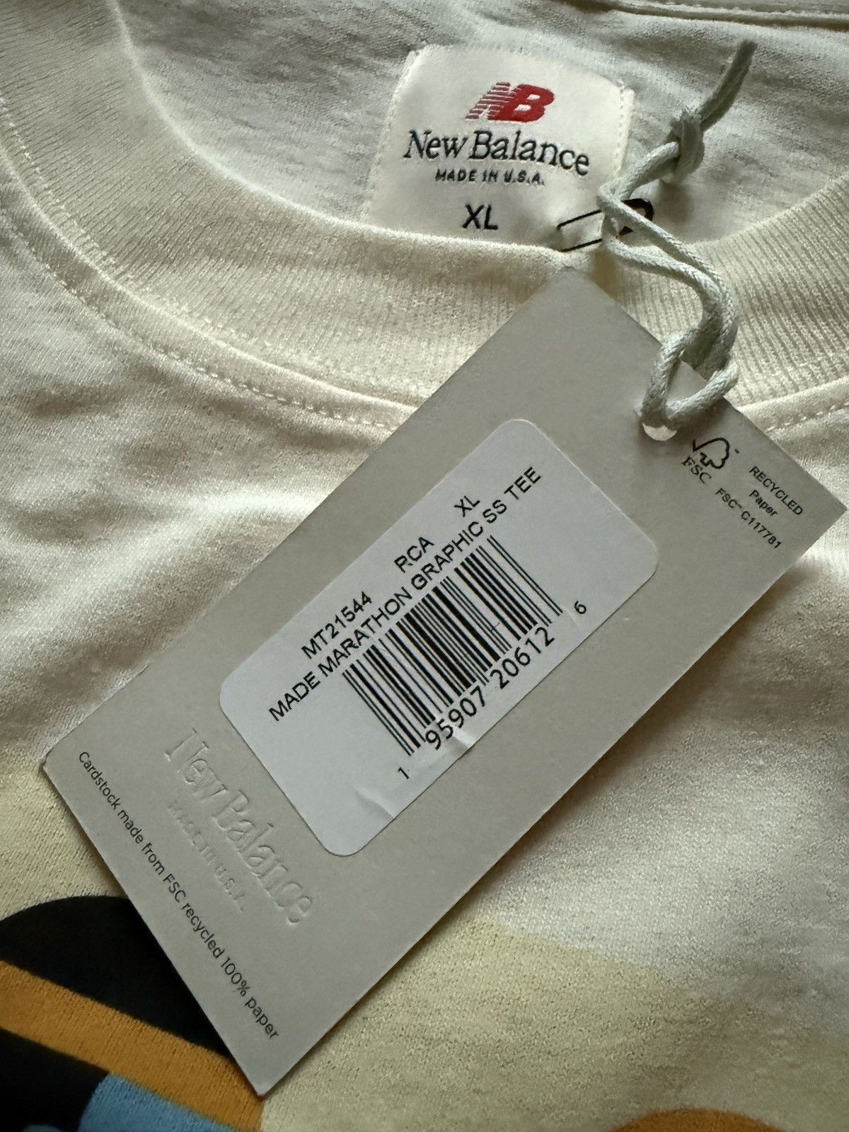 New Balance Marathon Tee Size US XL / EU 56 / 4 - 2 Thumbnail