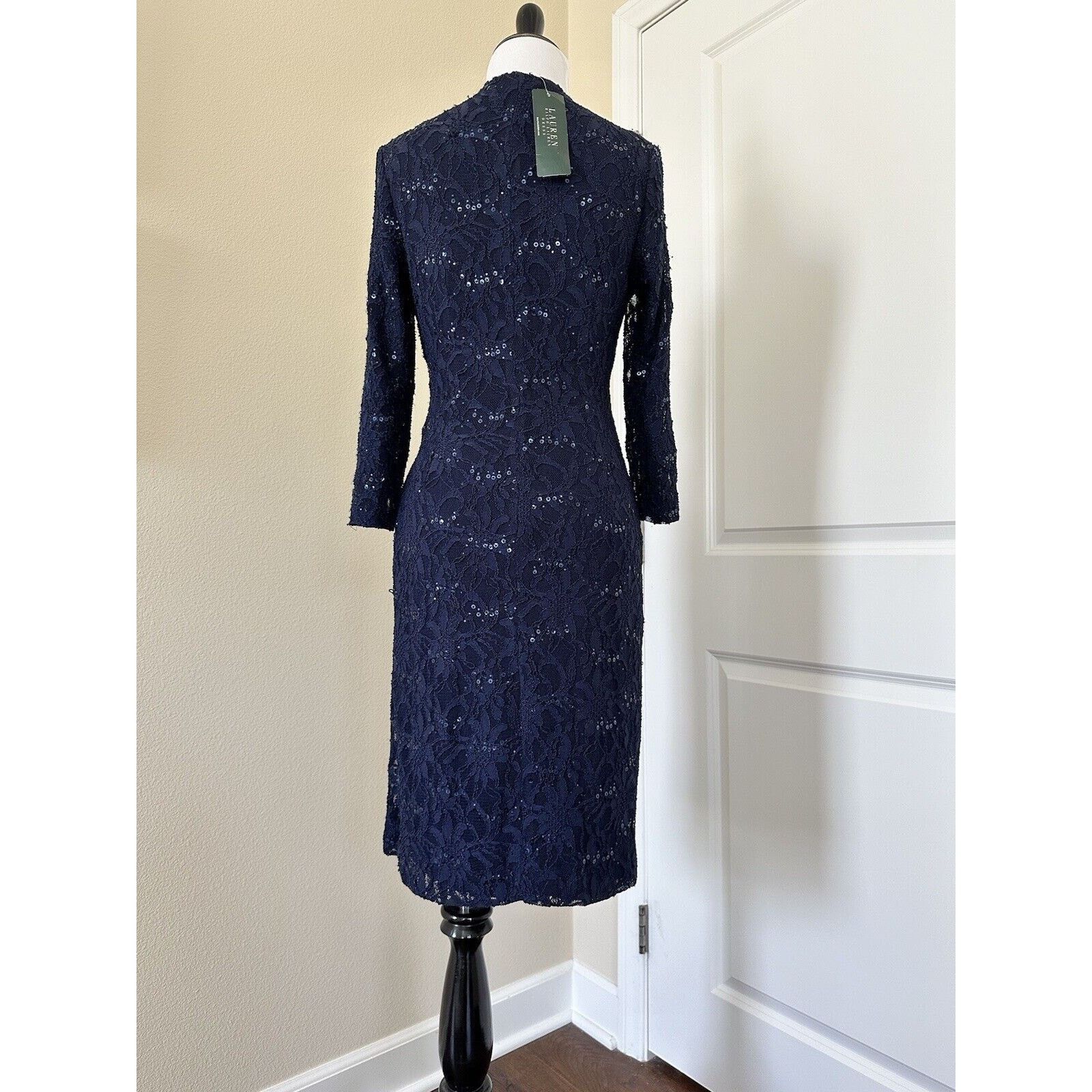 Ralph Lauren Ralph Lauren Blue Sequin Cocktail Dress Size 2 NWT Size XS / US 0-2 / IT 36-38 - 8 Thumbnail
