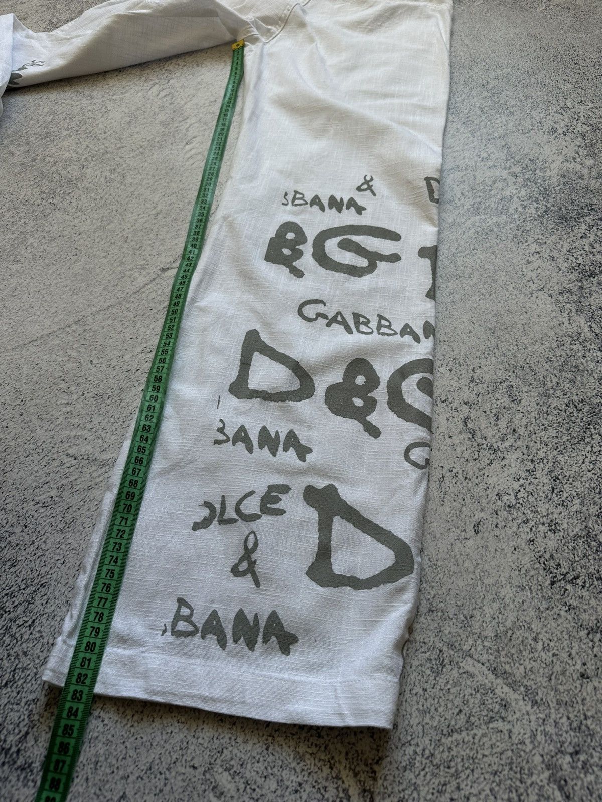 Other Rare! Vintage Dolce & Gabbana Multilogo Linen Pants Y2K Sexy Size 34" / US 12 / IT 48 - 11 Thumbnail
