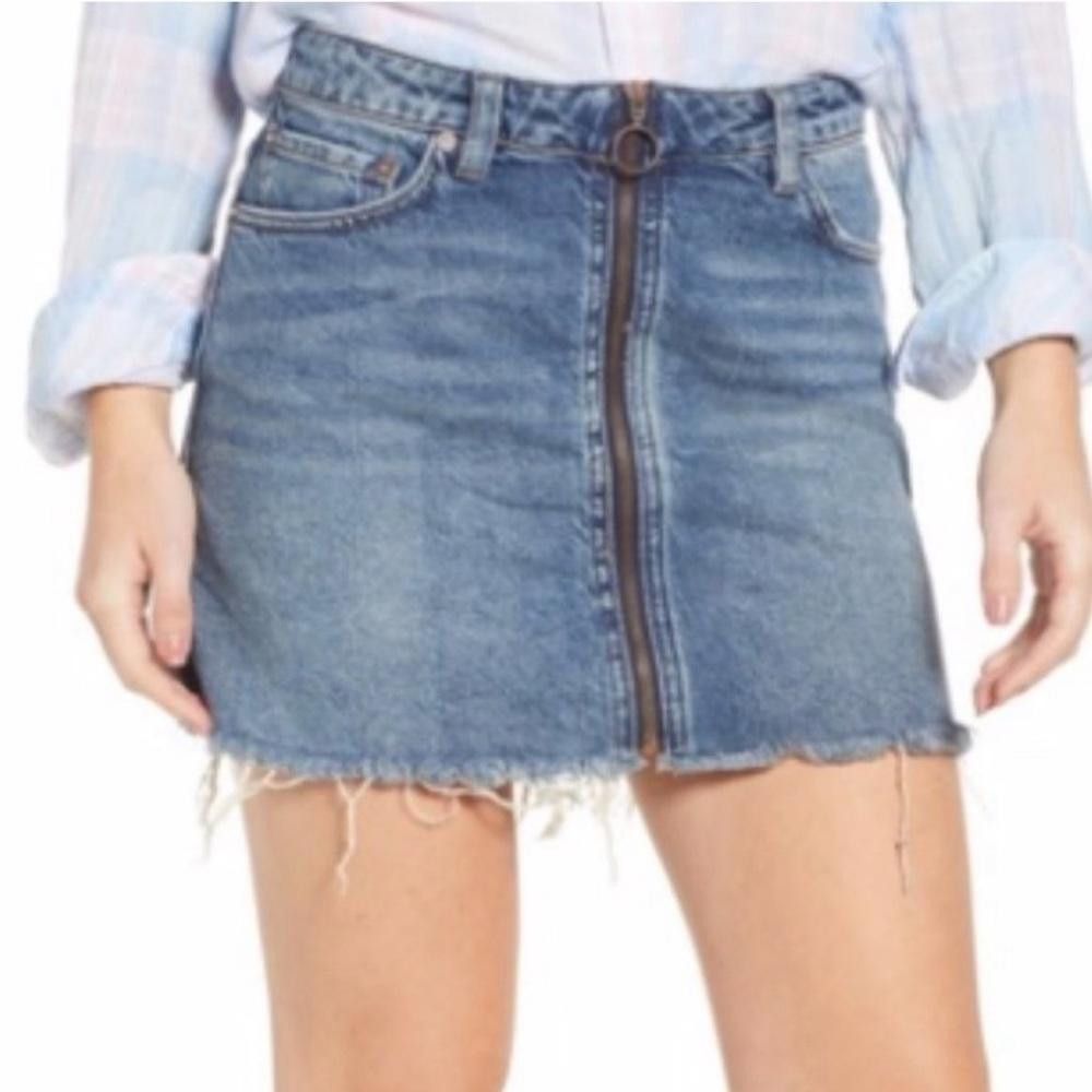 Free People Free People l Zip It Up Denim Skirt Size 26 Size 26" / US 2 / IT 38 - 8 Thumbnail
