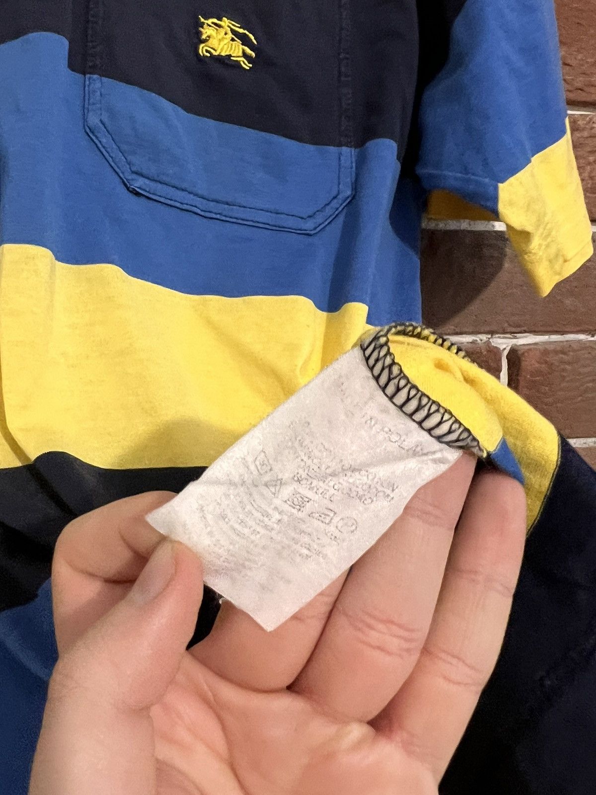 Burberry Vintage 80s Burberrys Vintage Striped Polo Shirt Small Hype Size US S / EU 44-46 / 1 - 8 Thumbnail