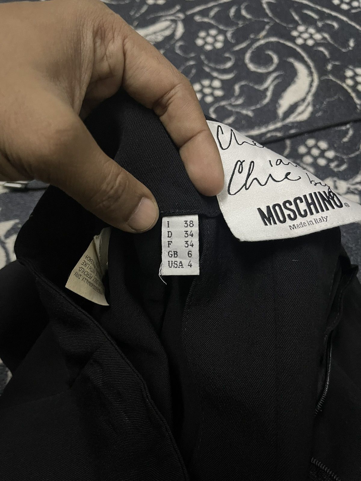 Moschino 90s MOSCHINO WOOL MAXI SKIRT RARE SLIMFIT Size 23" - 13 Thumbnail