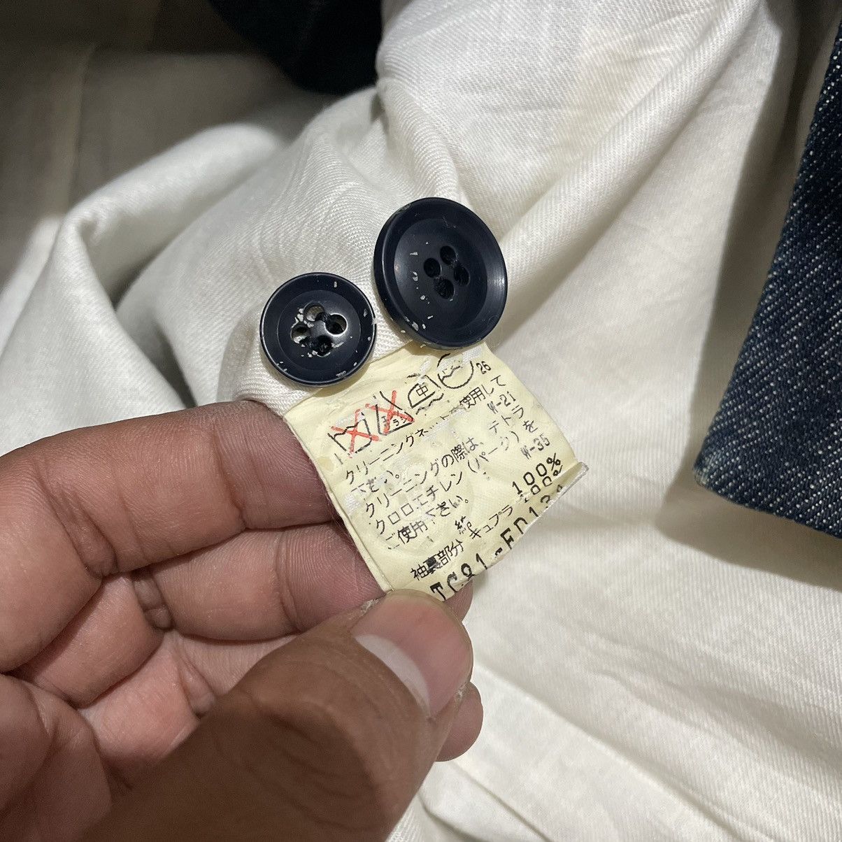 Issey Miyake × Tsumori Chisato Tsumori Chisato Raw Denim Jacket Size US M / EU 48-50 / 2 - 4 Thumbnail