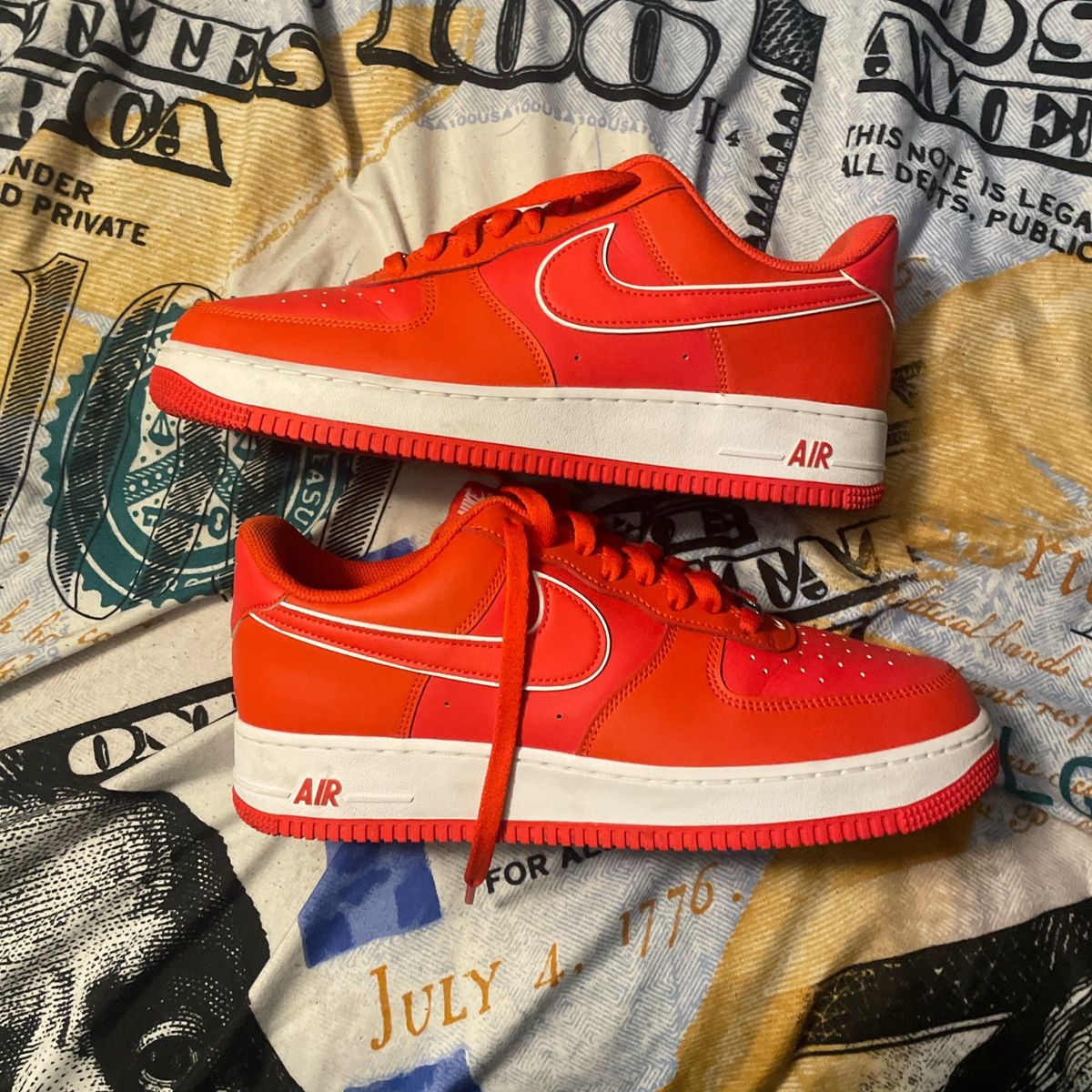 Nike Orange and red af1 Size US 11 / EU 44 - 2 Thumbnail