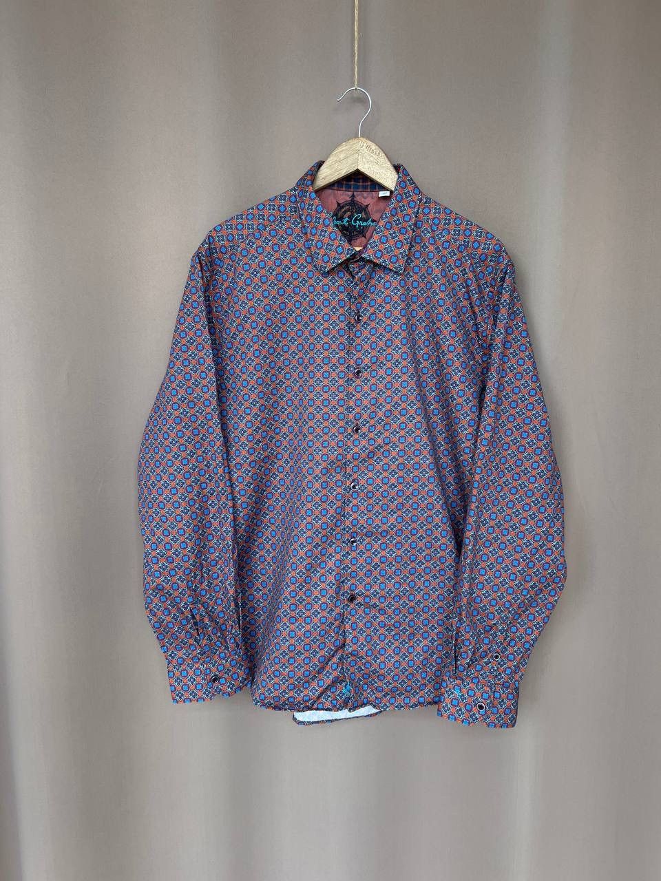 Robert Graham Robert Graham Button Up Shirt Mens Size XXL Brown Geometric Size US XXL / EU 58 / 5 - 1 Thumbnail