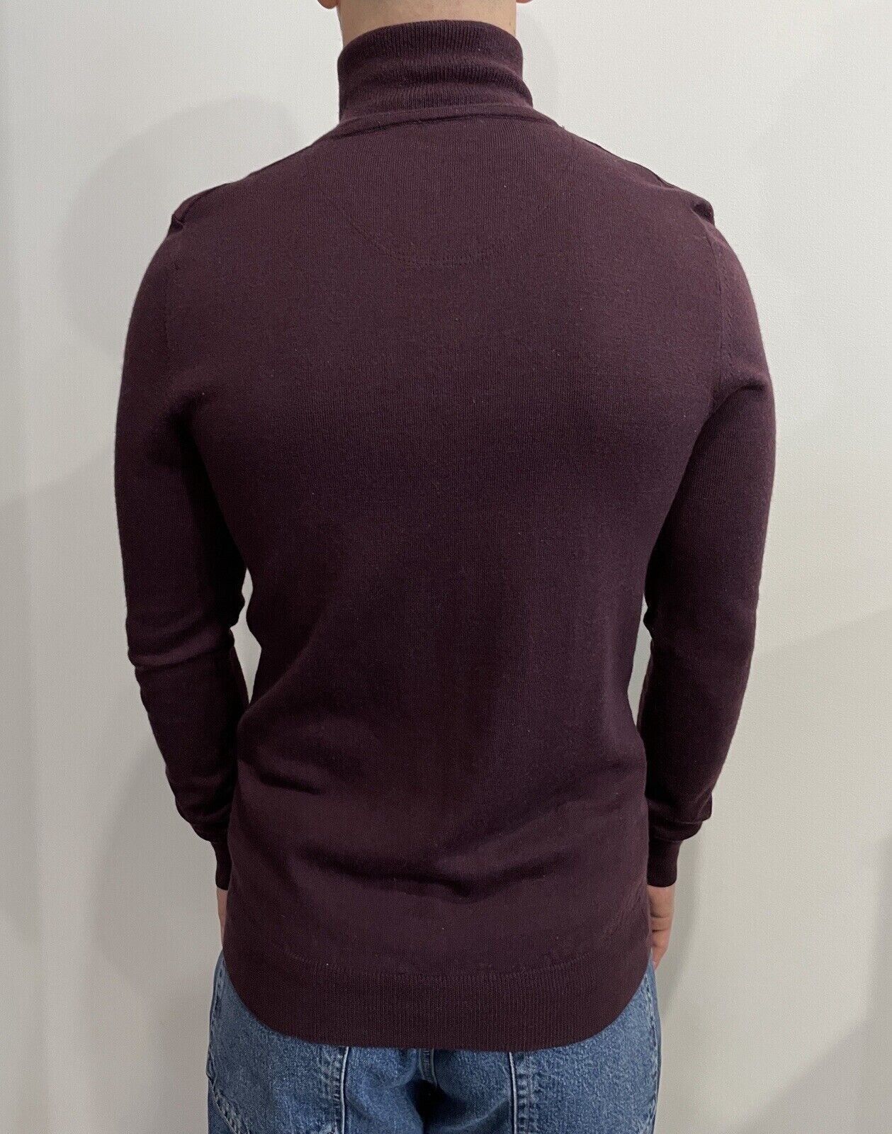 Burberry BURBERRY BRIT SWEATER PULLOVER 1/4 ZIP MERINO WOOL MENS Size US M / EU 48-50 / 2 - 3 Thumbnail