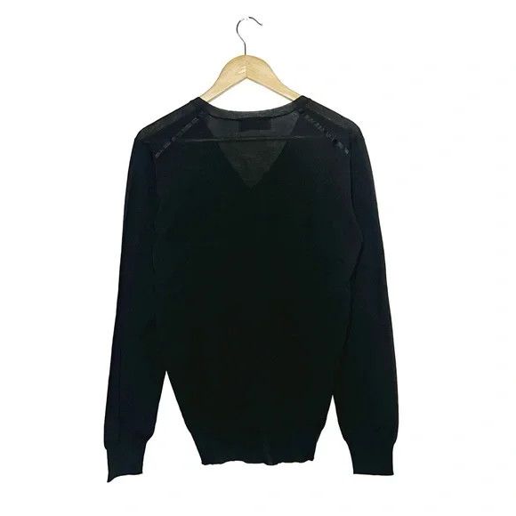 Yves Saint Laurent Yves Saint Laurent | Black Wool Sweater Size US L / EU 52-54 / 3 - 3 Thumbnail