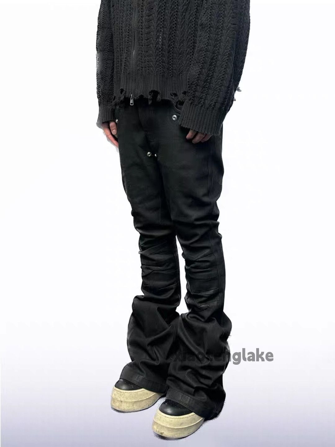 Jean ltx vintage pioneer wax coated punk grunge bootcut pants Size US 31 - 5 Thumbnail