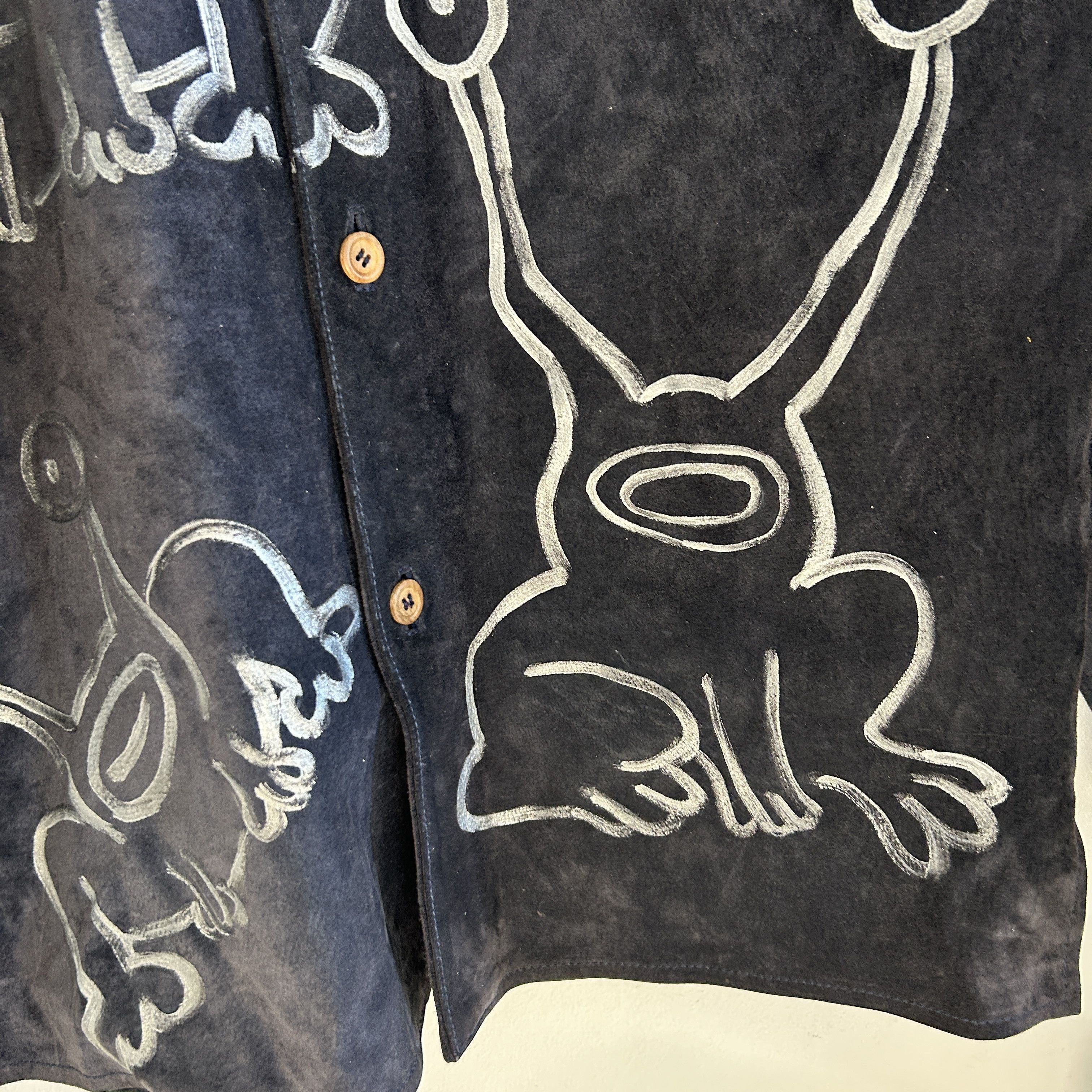Custommade Vintage Custom Alien Navy Suede Jacket Coat Size M / US 6-8 / IT 42-44 - 10 Thumbnail