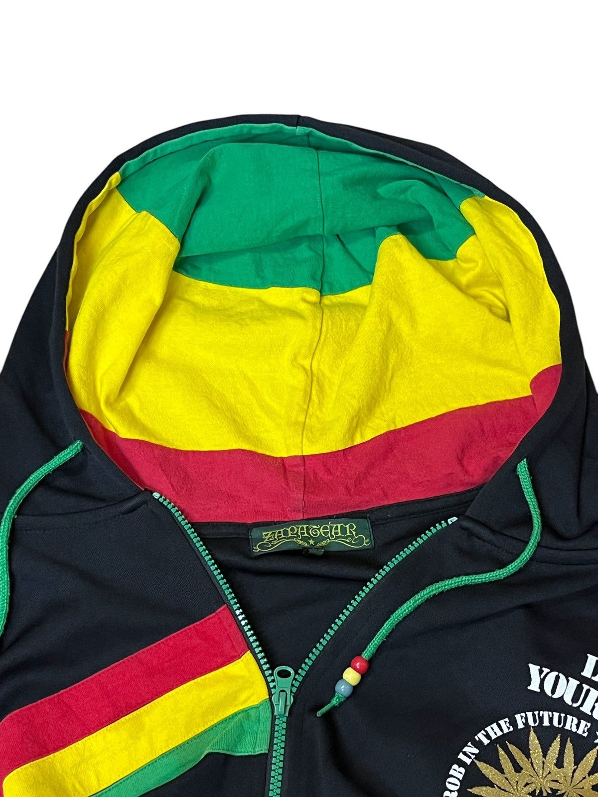 Japanese Brand HIP HOP🔥ZAPAGEAR JAH RASTAFARI TRACKTOP ZIPPER HOODIES Size US XXL / EU 58 / 5 - 7 Thumbnail