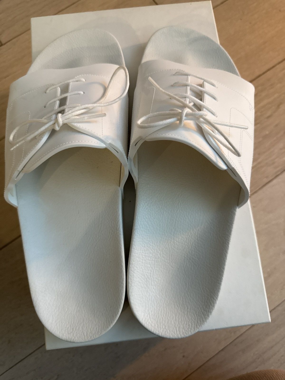 Maison Margiela Margiela white lace up slides 45 Size US 12 / EU 45 - 2 Thumbnail