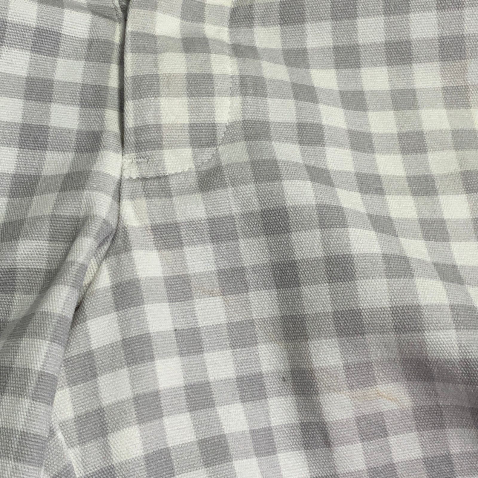 Brooks Brothers Black Fleece BLACK FLEECE Grey White Checkered Cotton Button Fly Shorts Size US 35 - 6 Thumbnail