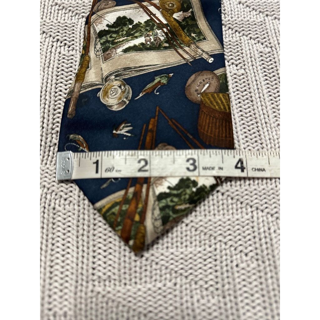 Orvis Vintage Orvis fishing novelty silk tie Size ONE SIZE - 6 Thumbnail