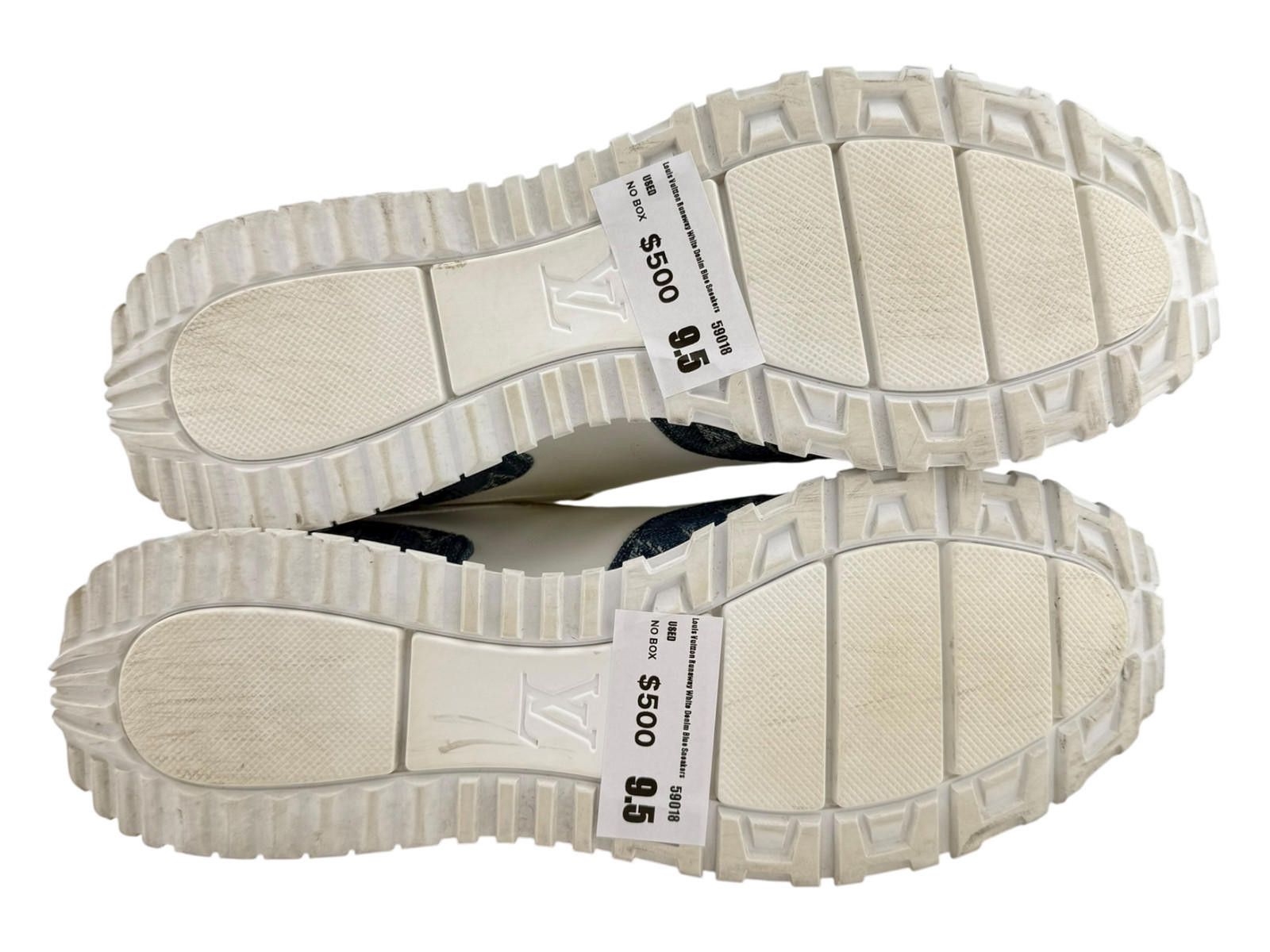 Louis Vuitton Louis Vuitton Denim White Sneakers Uk 9.5 Used No Box Size US 9.5 / EU 42-43 - 4 Thumbnail