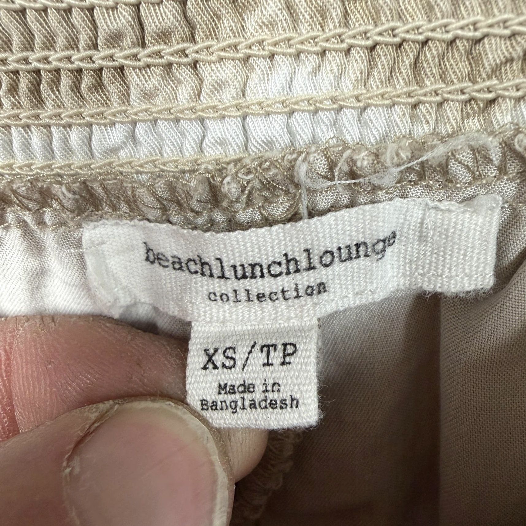 Vintage Beach Lunch Lounge Pants Womens XS 26x27 Beige White Tie Dye Boho Coastal Beach Casual Resort Travel Wide Leg Ankledxs Size 26" / US 2 / IT 38 - 6 Thumbnail