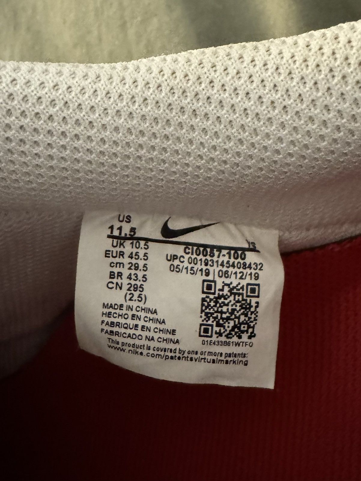 Nike Air Force 1 AF1 Low ‘07 White Obsidian Gum 11.5 Size US 11.5 / EU 44-45 - 7 Thumbnail