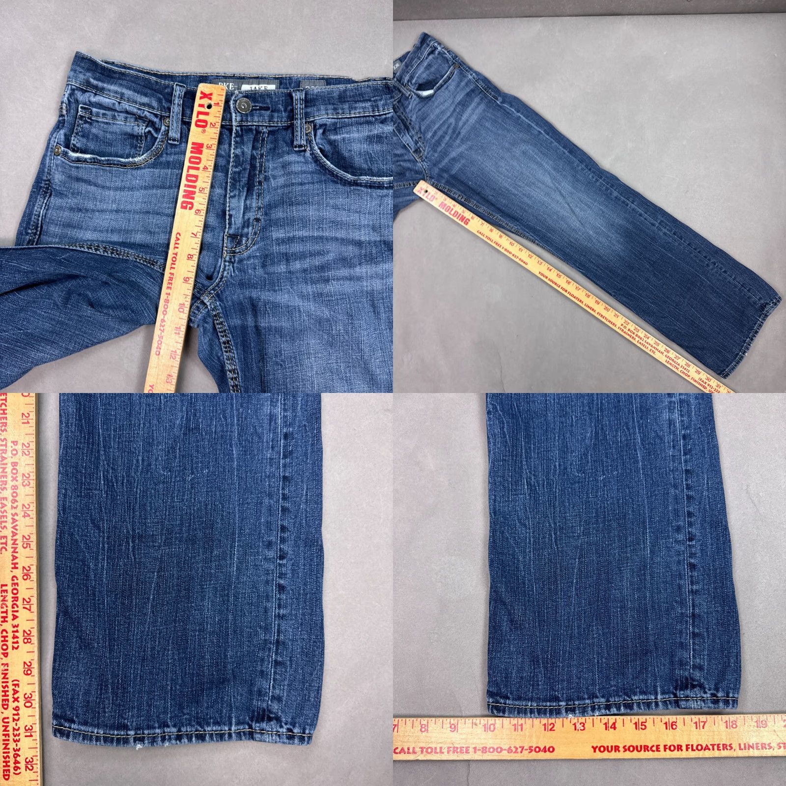 Vintage Buckle BKE Jeans Mens 30x32 Blue Jake Denim Pant Distress Washout Faded Tag32R Size US 32 / EU 48 - 10 Thumbnail