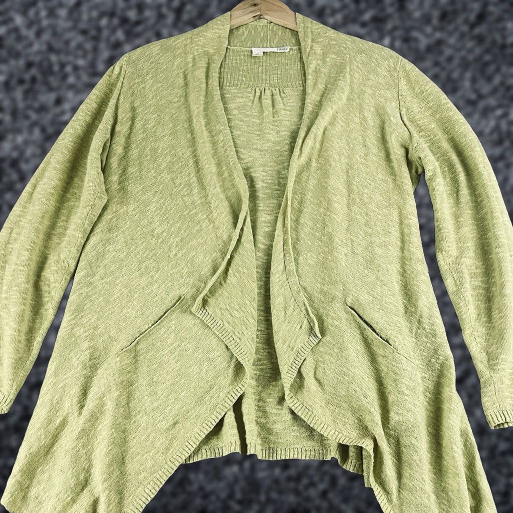 Eileen Fisher Eileen Fisher Cardigan Medium Linen Open Handkerchief Hem Quiet Luxury 166 Size M / US 6-8 / IT 42-44 - 1 Thumbnail