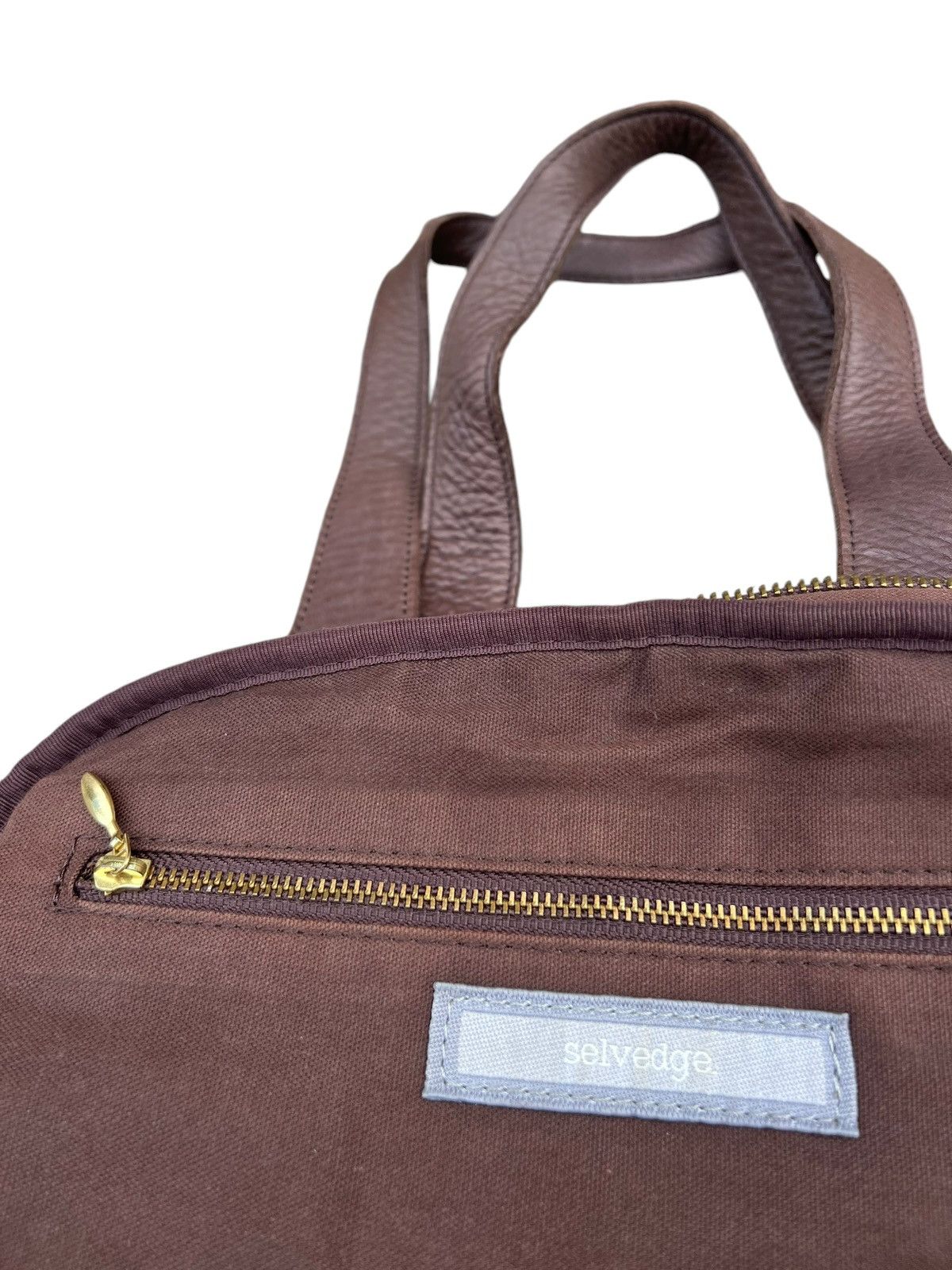 Leather Selvedge Japan Patina Real Leather Cargo Bag Size ONE SIZE - 24 Thumbnail