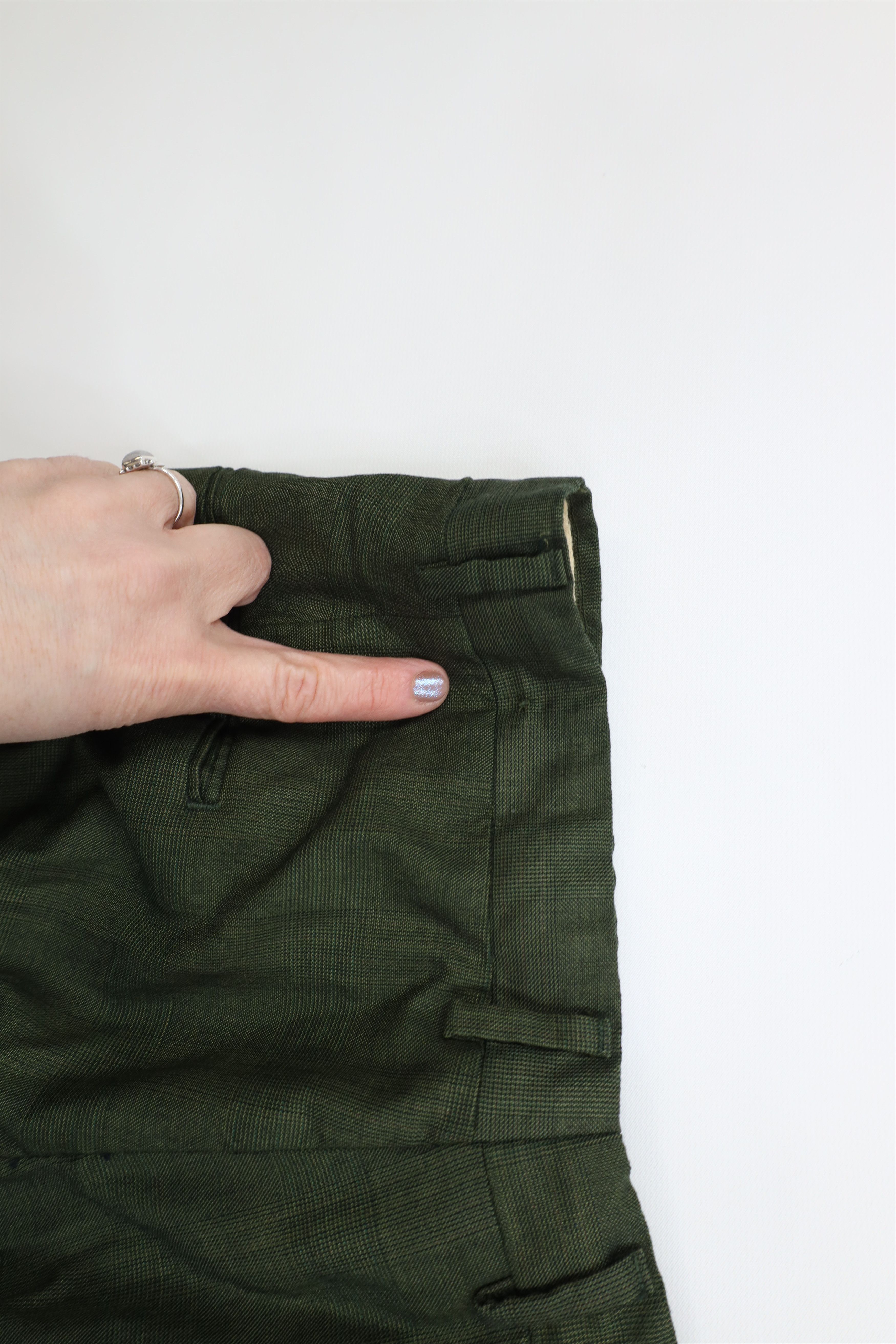 Vintage Vintage 50s Hollywood Regency Knit Chino Pants USA Green Size US 34 / EU 50 - 8 Thumbnail