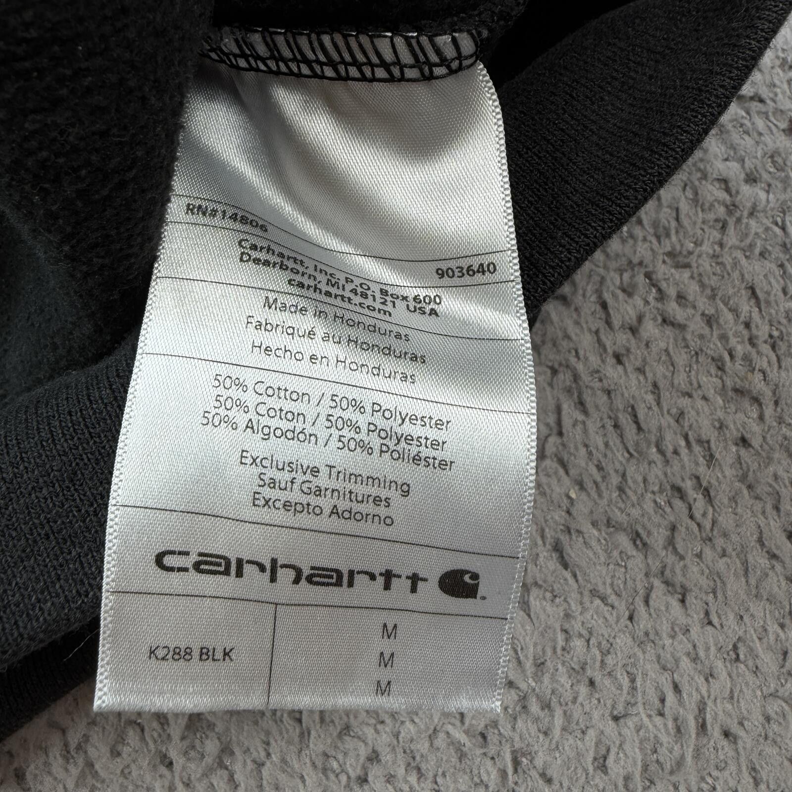 Carhartt Carhartt K288 Black Sleeve Logo Hoodie Loose Fit Workwear M Size US M / EU 48-50 / 2 - 5 Thumbnail