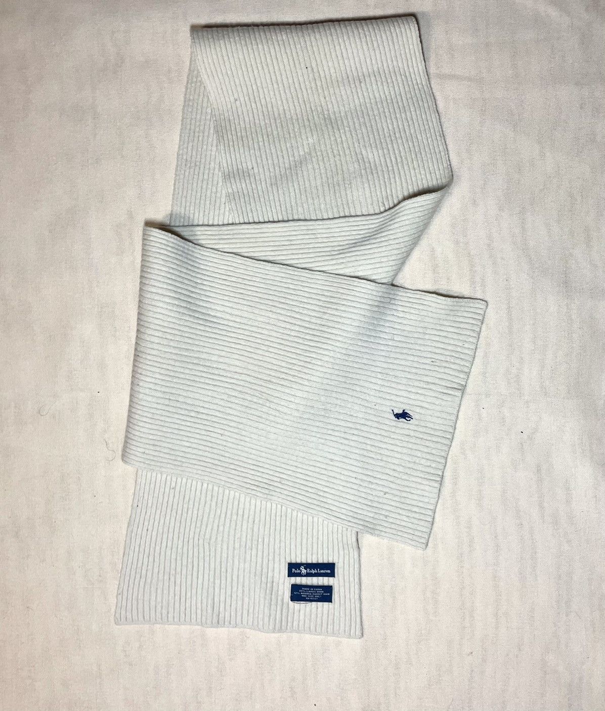 Lauren Ralph Lauren × Polo Ralph Lauren × Ralph Lauren Polo Ralph Lauren white wool scarf Size ONE SIZE - 4 Thumbnail