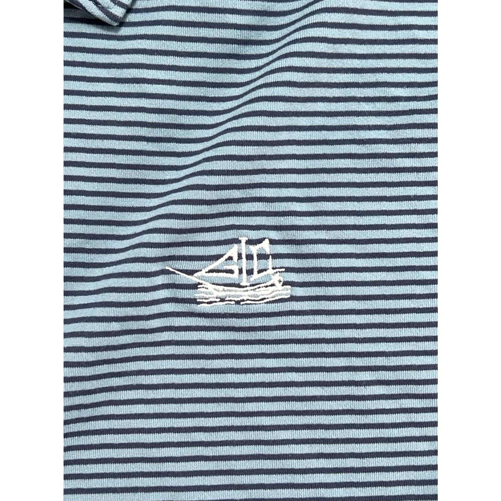 Peter Millar Peter Millar Rugby Shirt Men XXL Blue Horizontal Stripe Polo Shirt Embroidered Buttoned Knit Casual Golf Walking Seasonal Shirt Mens Size US XXL / EU 58 / 5 - 3 Thumbnail