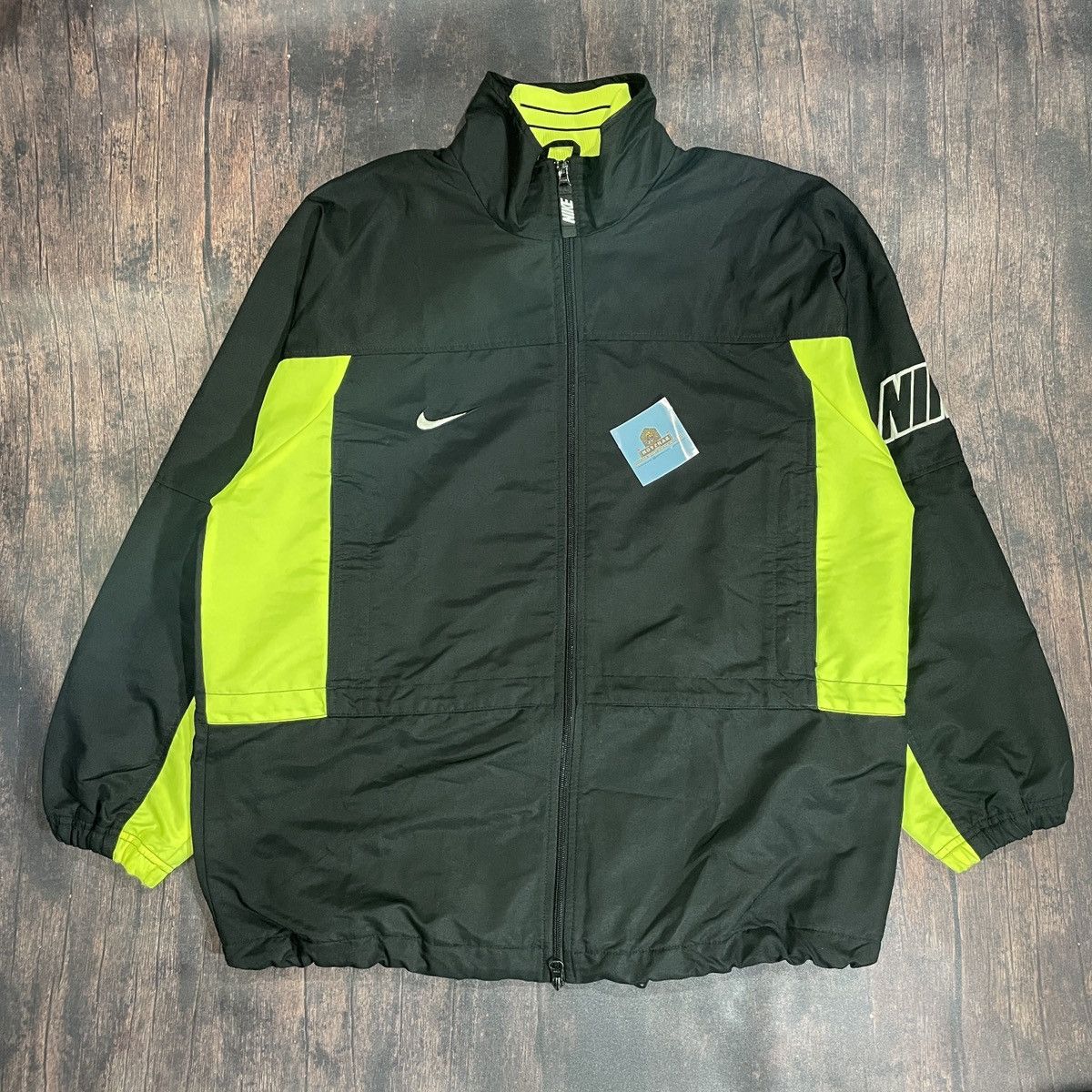 Nike × Vintage Vintage 90s Windbreaker Big Logo Size US XL / EU 56 / 4 - 1 Thumbnail