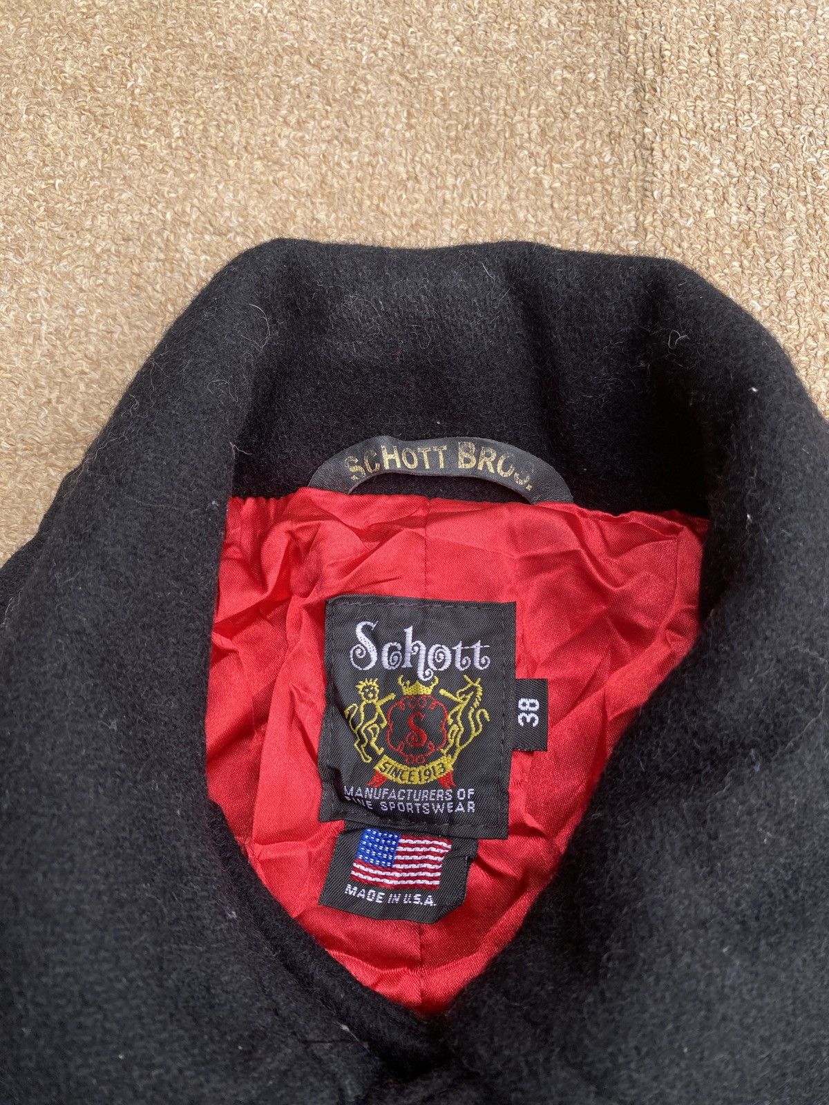 Schott × Vintage Vintage schott double breasted woll jacket Size XS / US 0-2 / IT 36-38 - 7 Thumbnail
