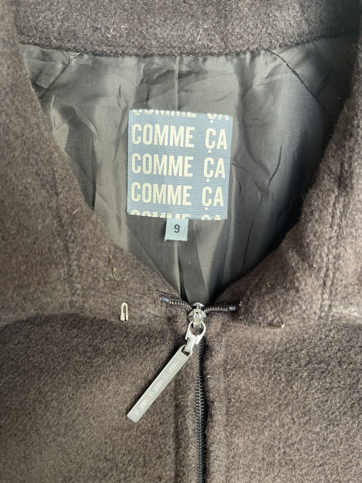 Comme Ca Ism 🇯🇵 Comme Ca Dark Purple Zip-Up Wool Long Coat Size S / US 4 / IT 40 - 3 Thumbnail