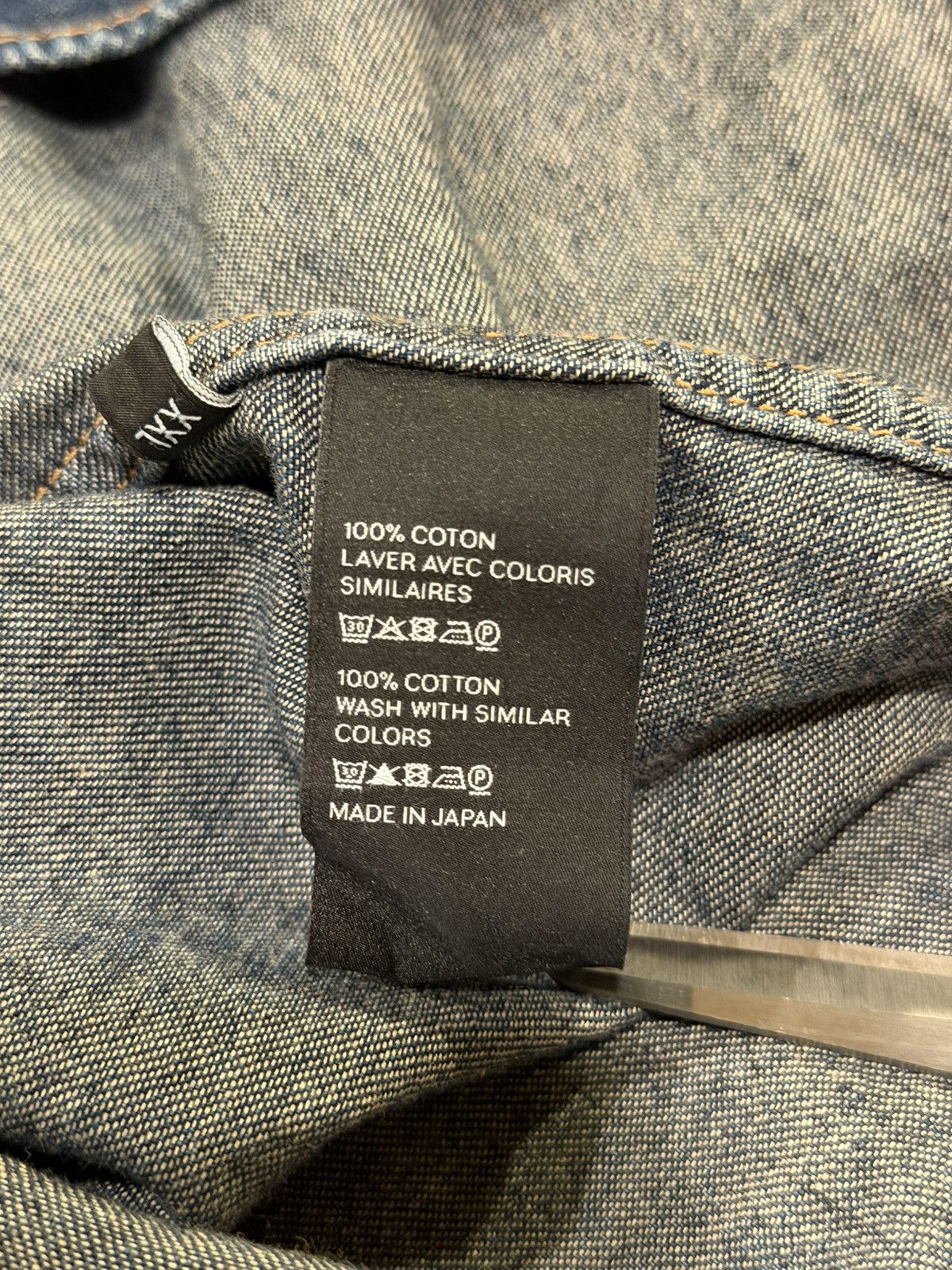 Celine Celine x Hedi Western Stone Wash Blue Denim Button Up Shirt Size US XXL / EU 58 / 5 - 17 Thumbnail