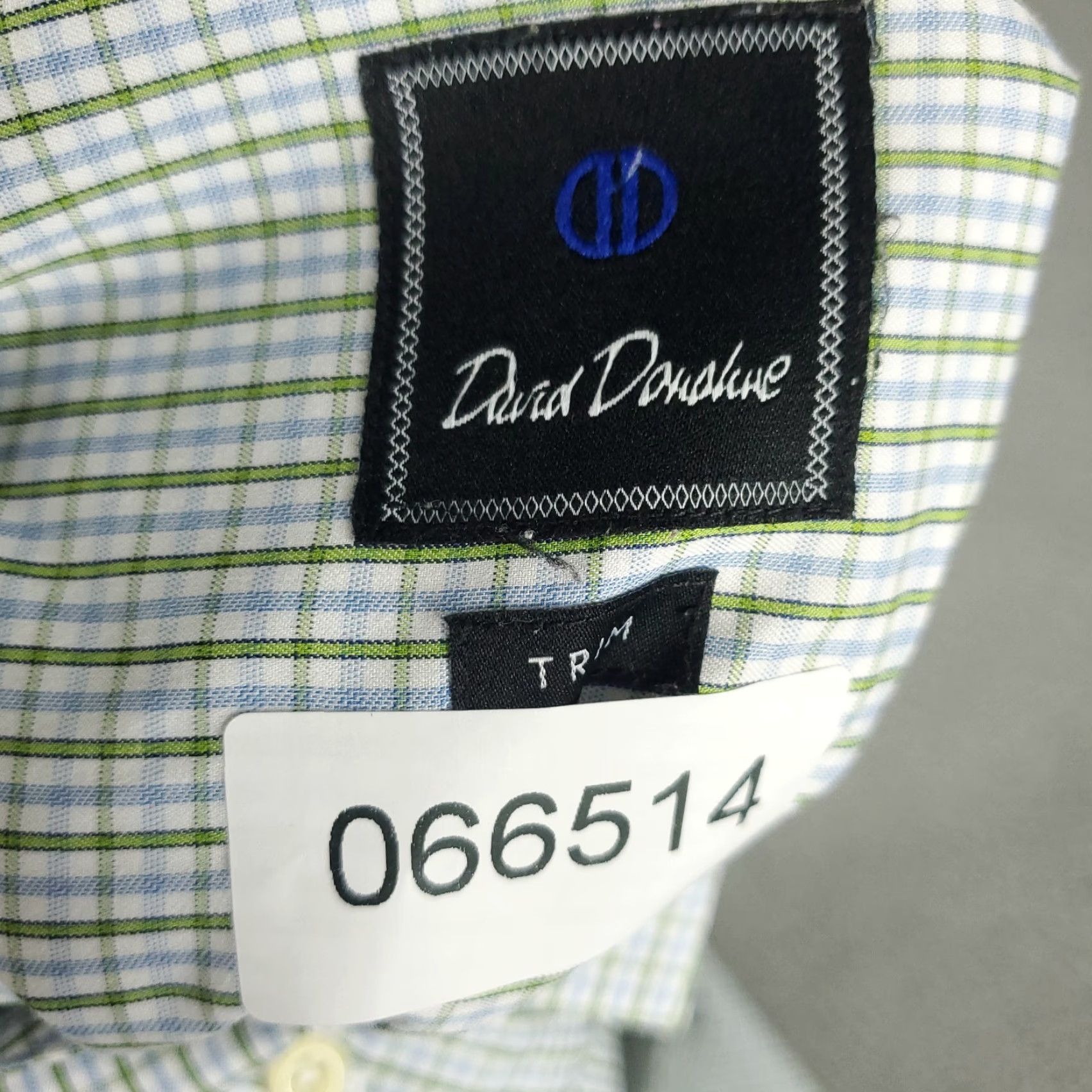 David Donahue David Donahue Shirt Mens 16.5 Green Check Dress Button Up Long Sleeve Size 46R - 7 Thumbnail