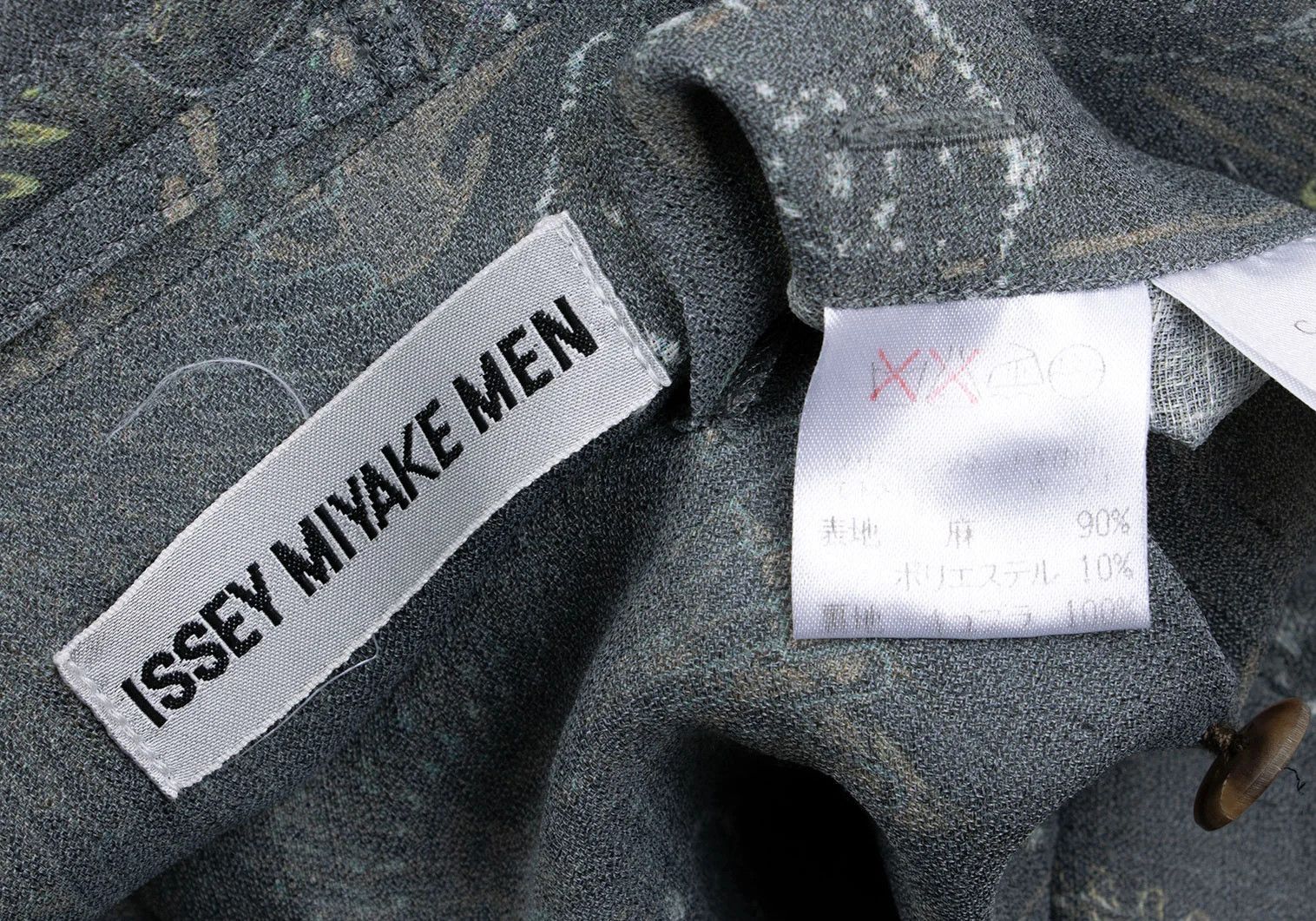 Issey Miyake Cyber Print Linen-Poly Summer Coat in Light Gray M Size US M / EU 48-50 / 2 - 15 Thumbnail