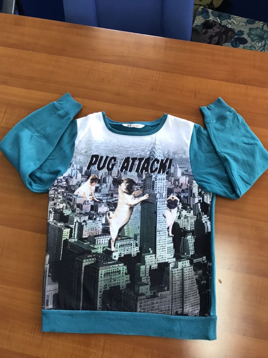 H&M H&M Pug Attack Fullprinted Sweatshirt Size US M / EU 48-50 / 2 - 11 Thumbnail