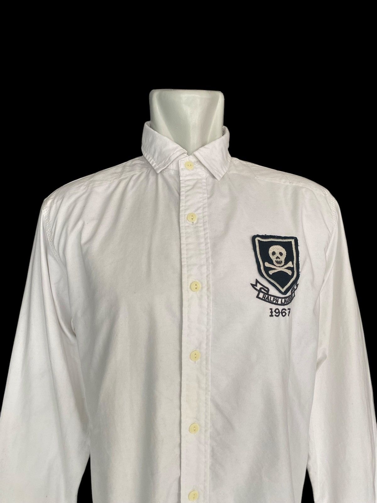 Designer × Polo Ralph Lauren White Polo Ralph Laurent Official Members Shirt Button Size US L / EU 52-54 / 3 - 3 Thumbnail