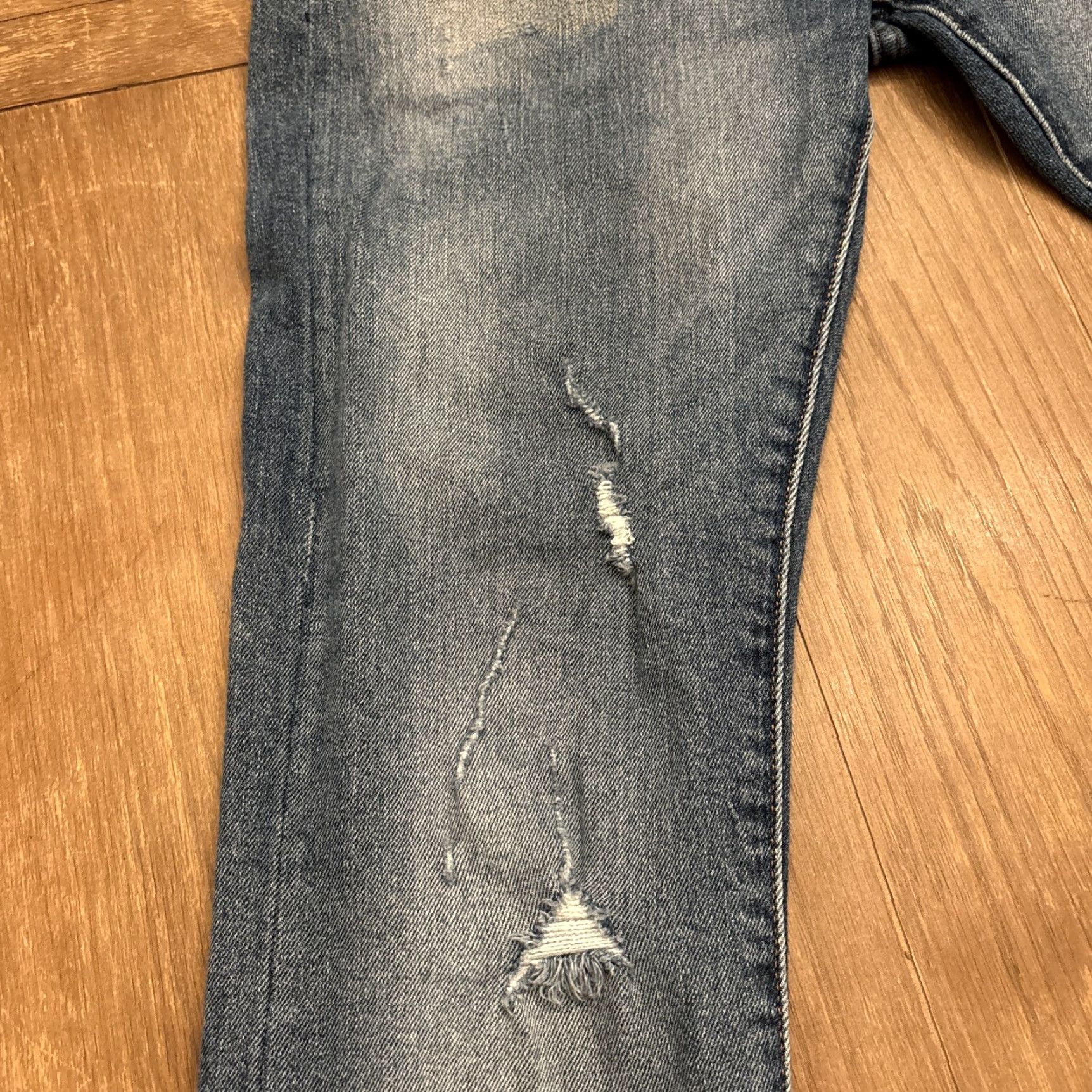Levi's Levi's 512 Slim Taper Jeans Men 31x32 Blue Denim Stretch Distressed Mid Rise 5-Pocket Denim Mens Size US 31 - 4 Thumbnail