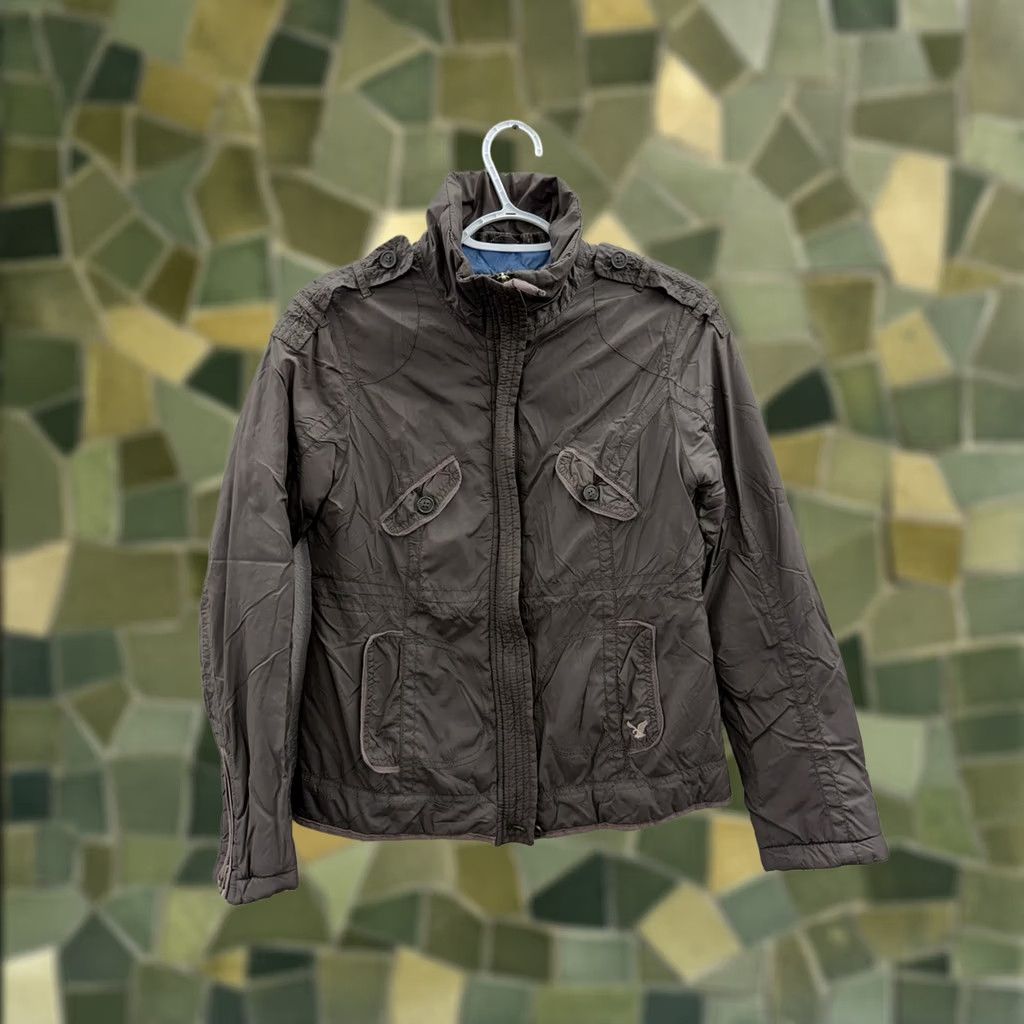 American Eagle Outfitters Y2K Jacket Medium Brown Zip Up Womens American Eagle Size M / US 6-8 / IT 42-44 - 1 Thumbnail