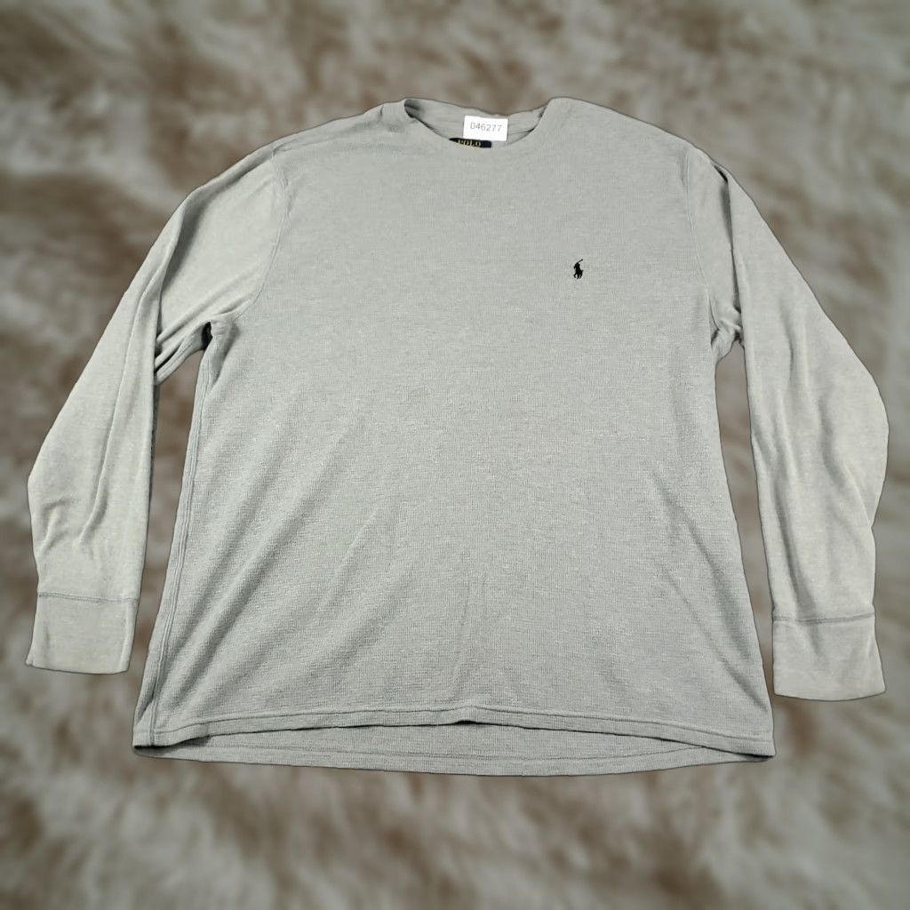 Ralph Lauren Ralph Lauren T Shirt Mens 2XL Gray Thermal Pony Waffle Knit Long Sleeve Size US XXL / EU 58 / 5 - 1 Thumbnail