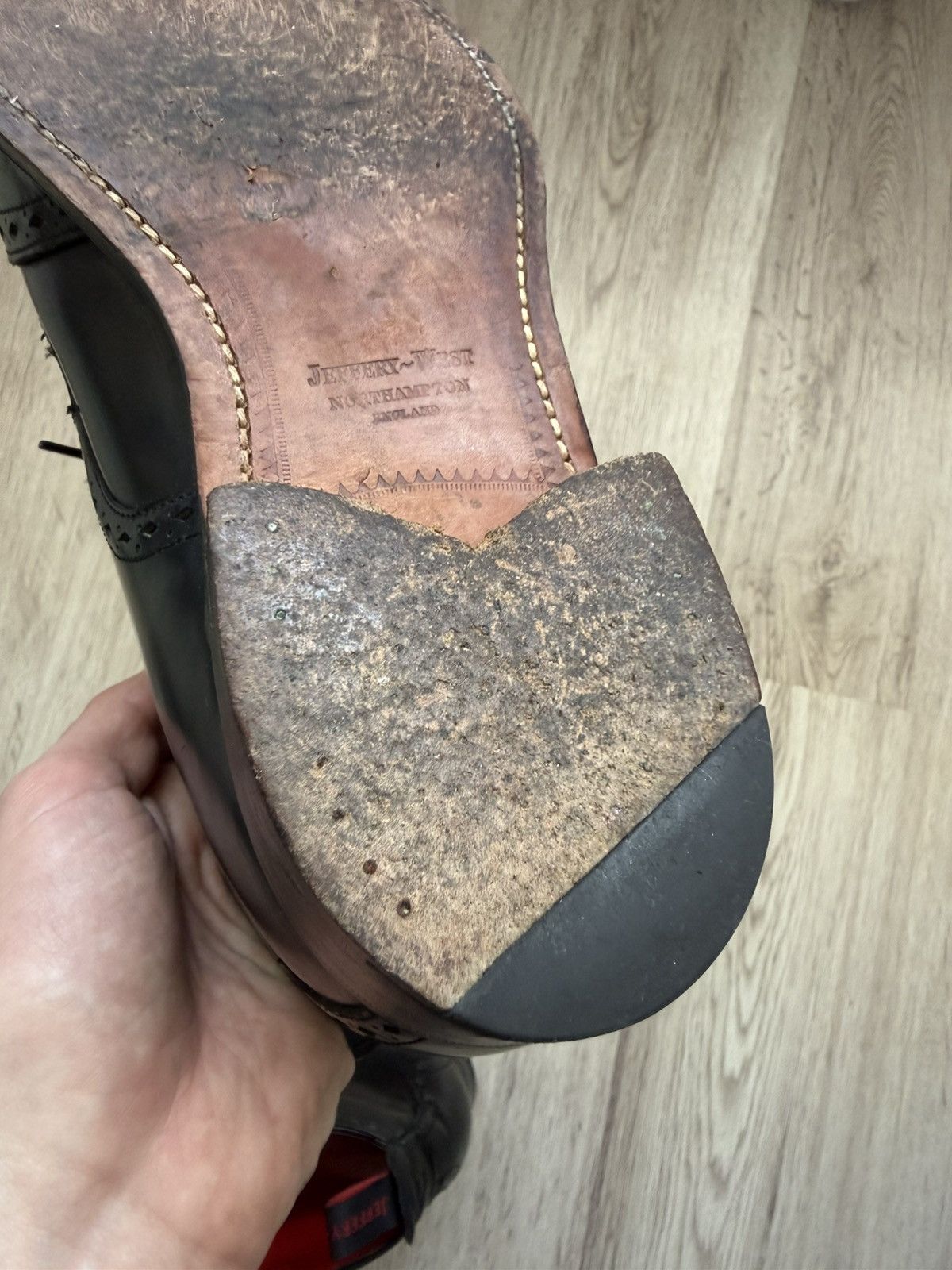 Jeffery West Jeffery West “Oldman” Black Leather Brogue Chukka Boots Size US 10 / EU 43 - 12 Thumbnail