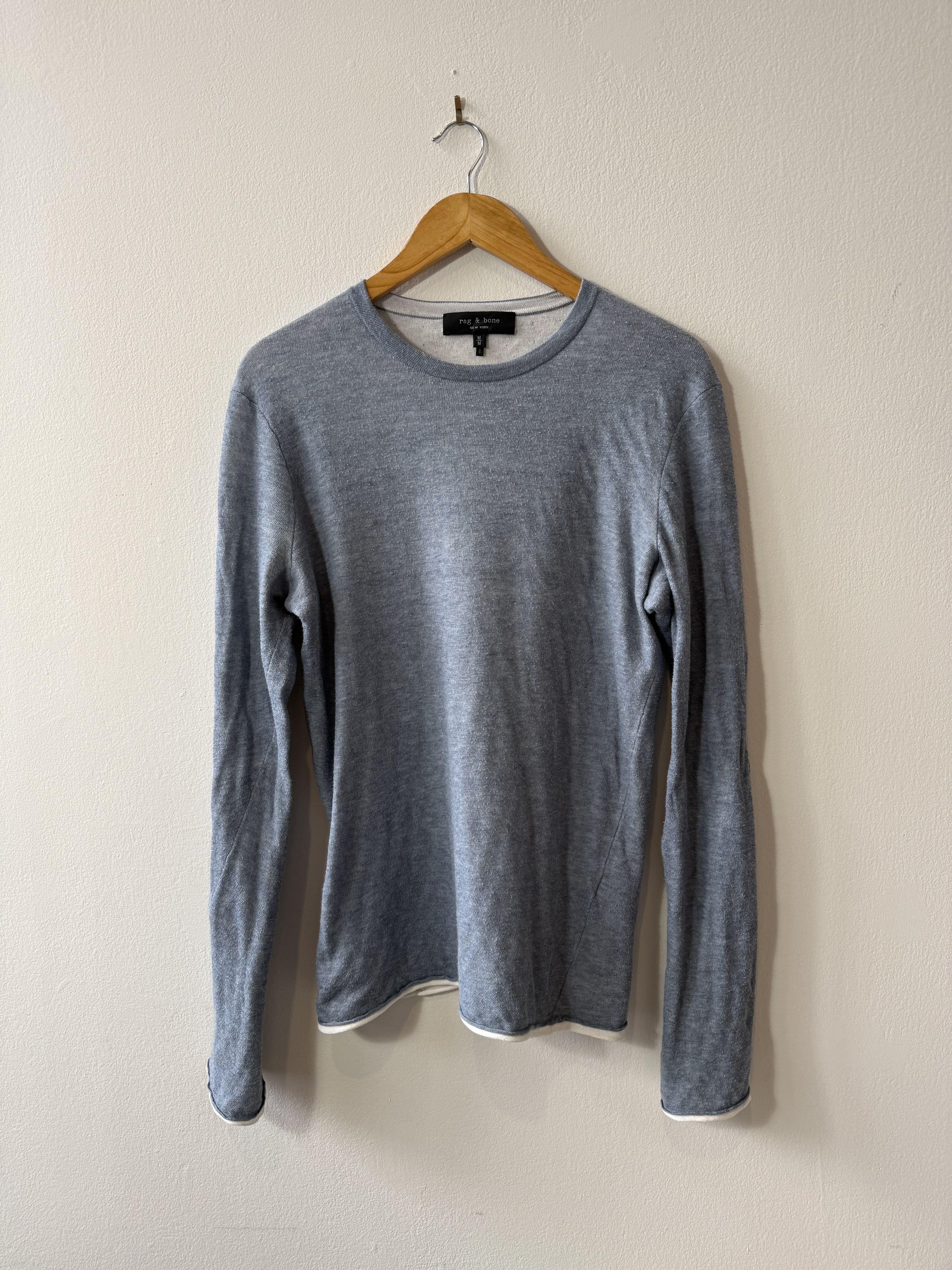 Rag & Bone Blue Rag & Bone Long Sleve Shirt Size US M / EU 48-50 / 2 - 1 Thumbnail