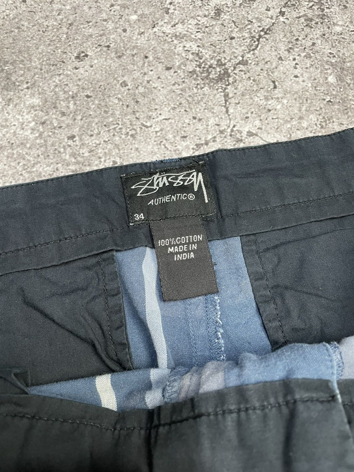 Stussy Vintage Stussy Cargo Shorts Striped Faded Effect 00s Size US 34 / EU 50 - 7 Thumbnail