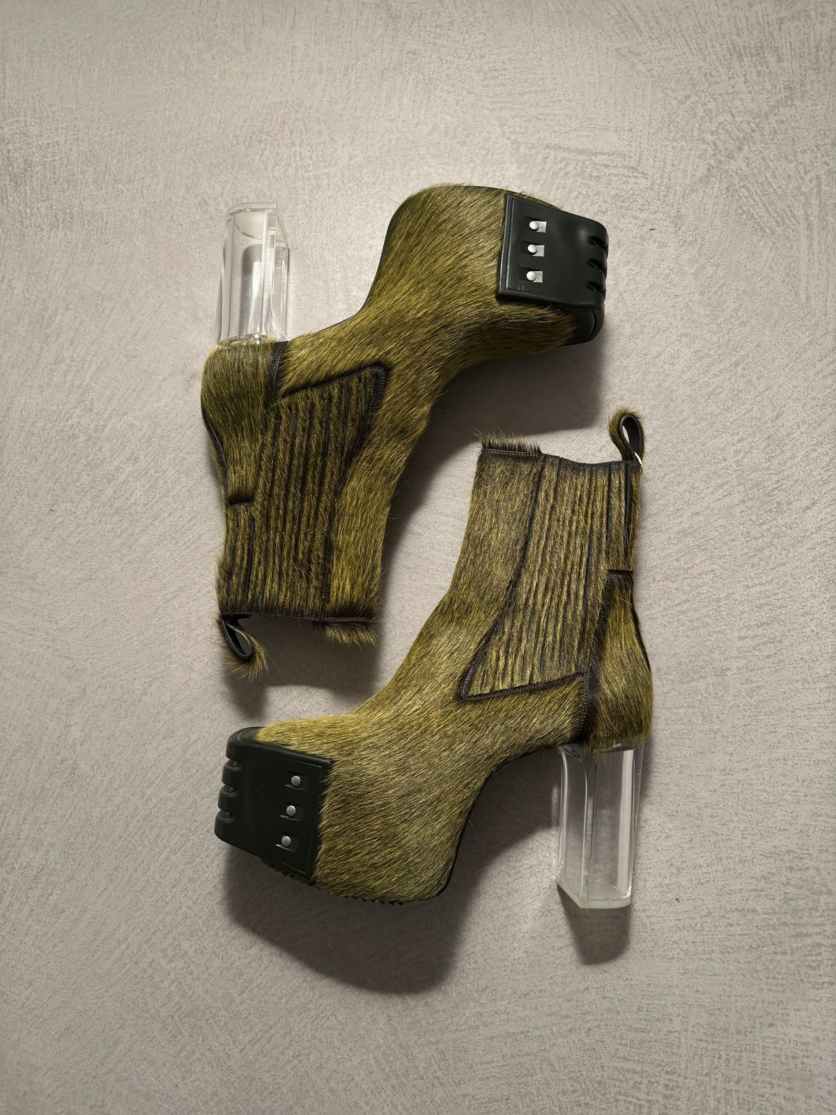 Rick Owens 1/1 Rick Owens FW23 Sample Kiss Heels Green Rick Owens 1/1 Rick Owens FW23 Sample Kiss Heels Green