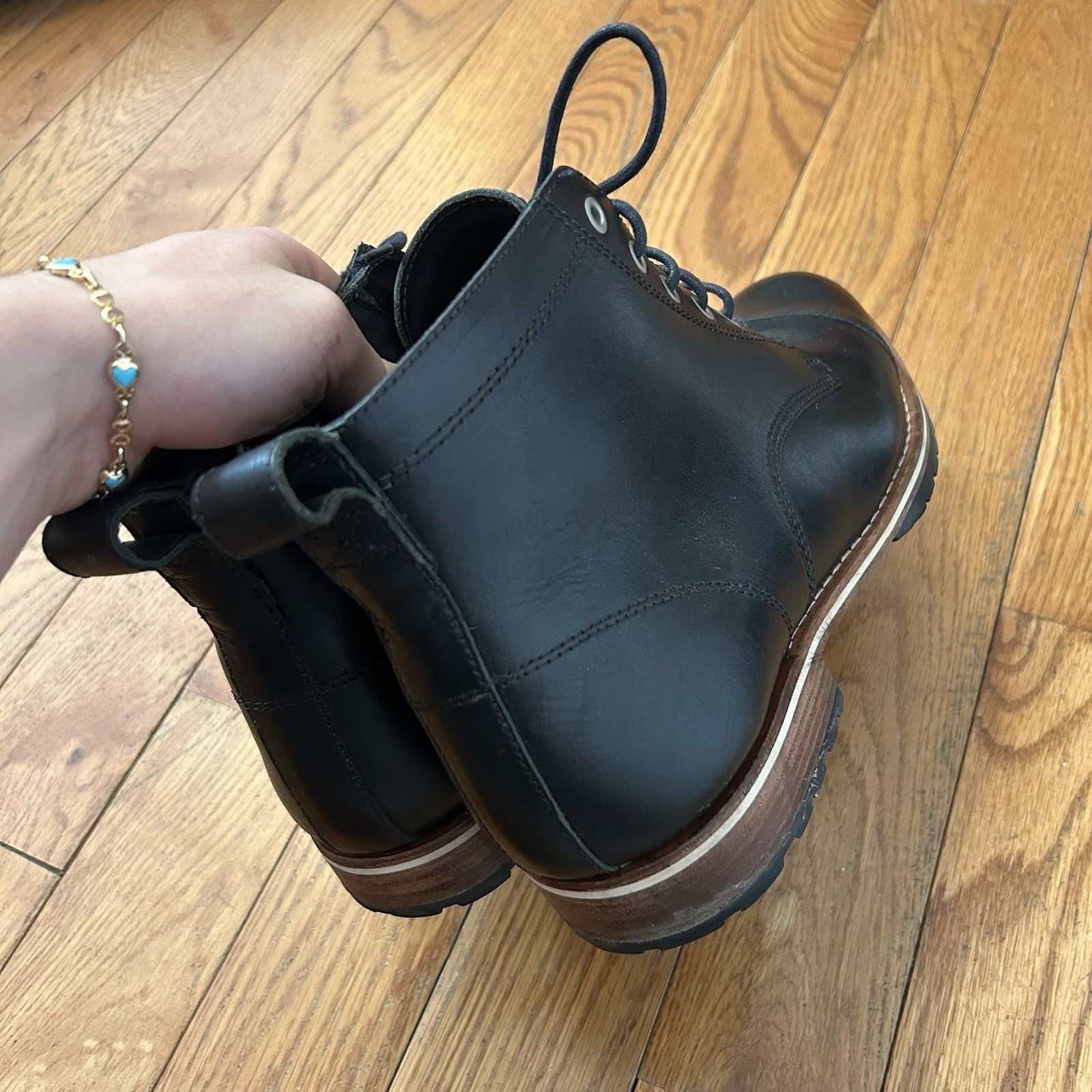 HELM The Hollis Black Leather Cap Toe Work Hybrid Boots Size 12 Size US 12 / EU 45 - 3 Thumbnail